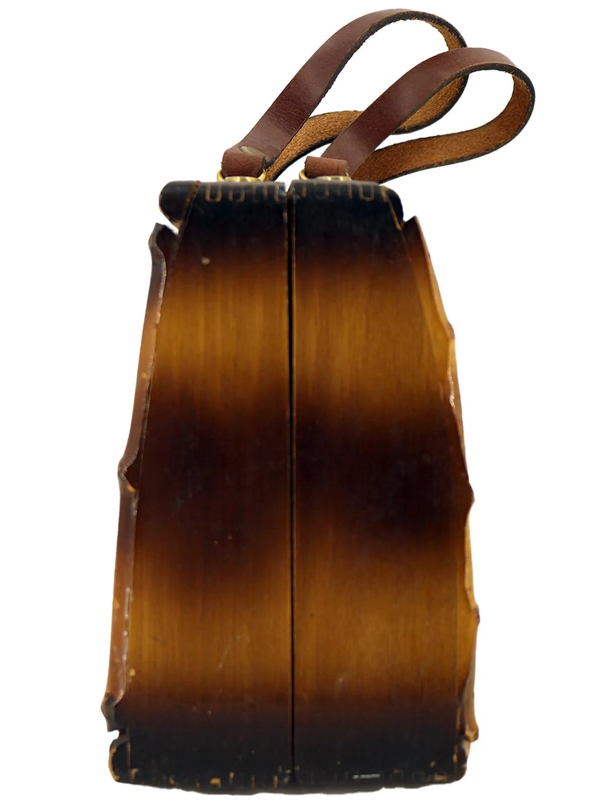 1950s Vintage Woven Bamboo Tiki Style Bag