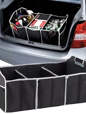 1pc Car Trunk Organizer Portable Foldable Waterproof Auto Storage Bag  Cargo Trunk Groceries Organizer Car Accessories Universal