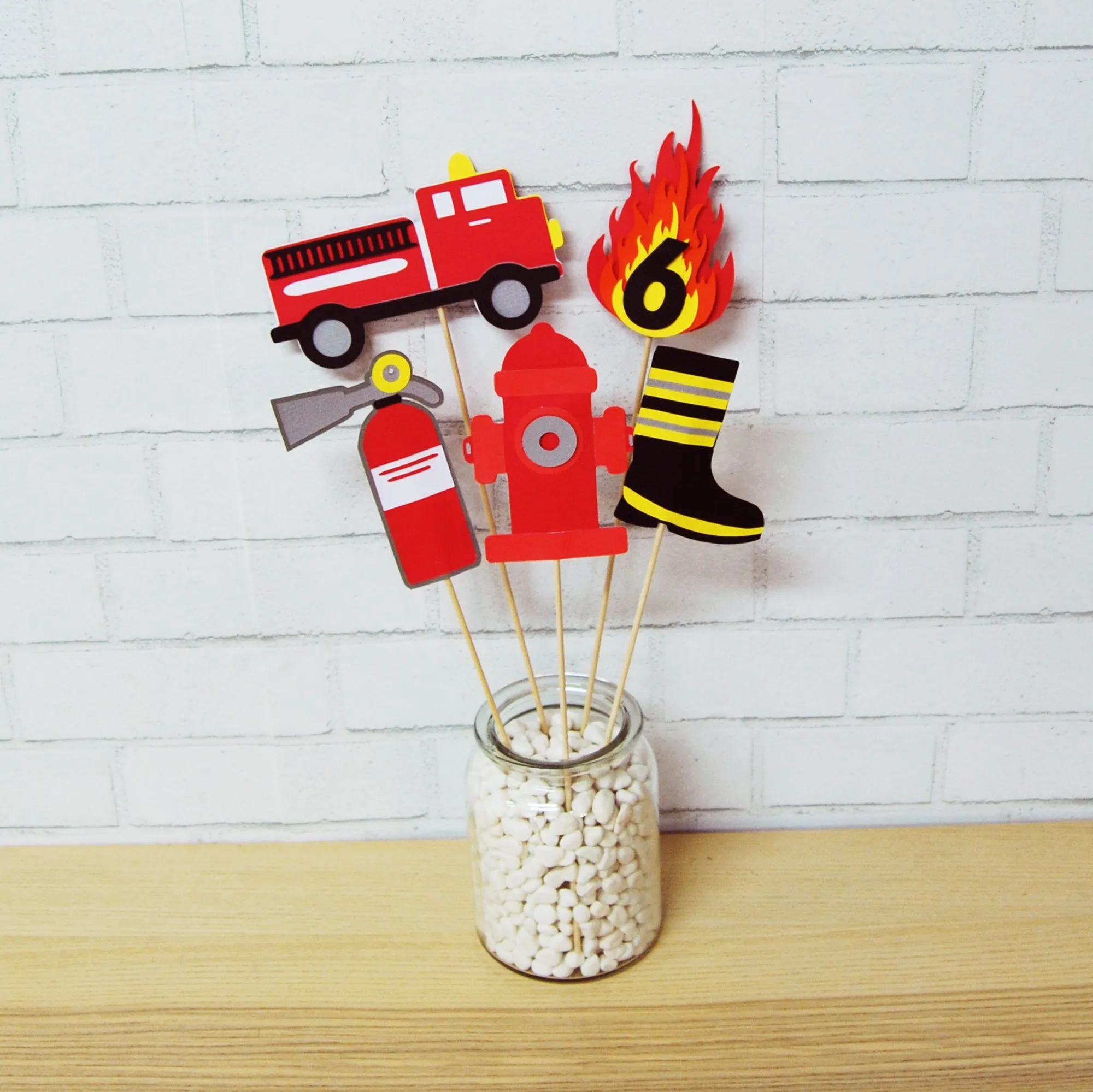 3D Firefighter Party Centerpiece