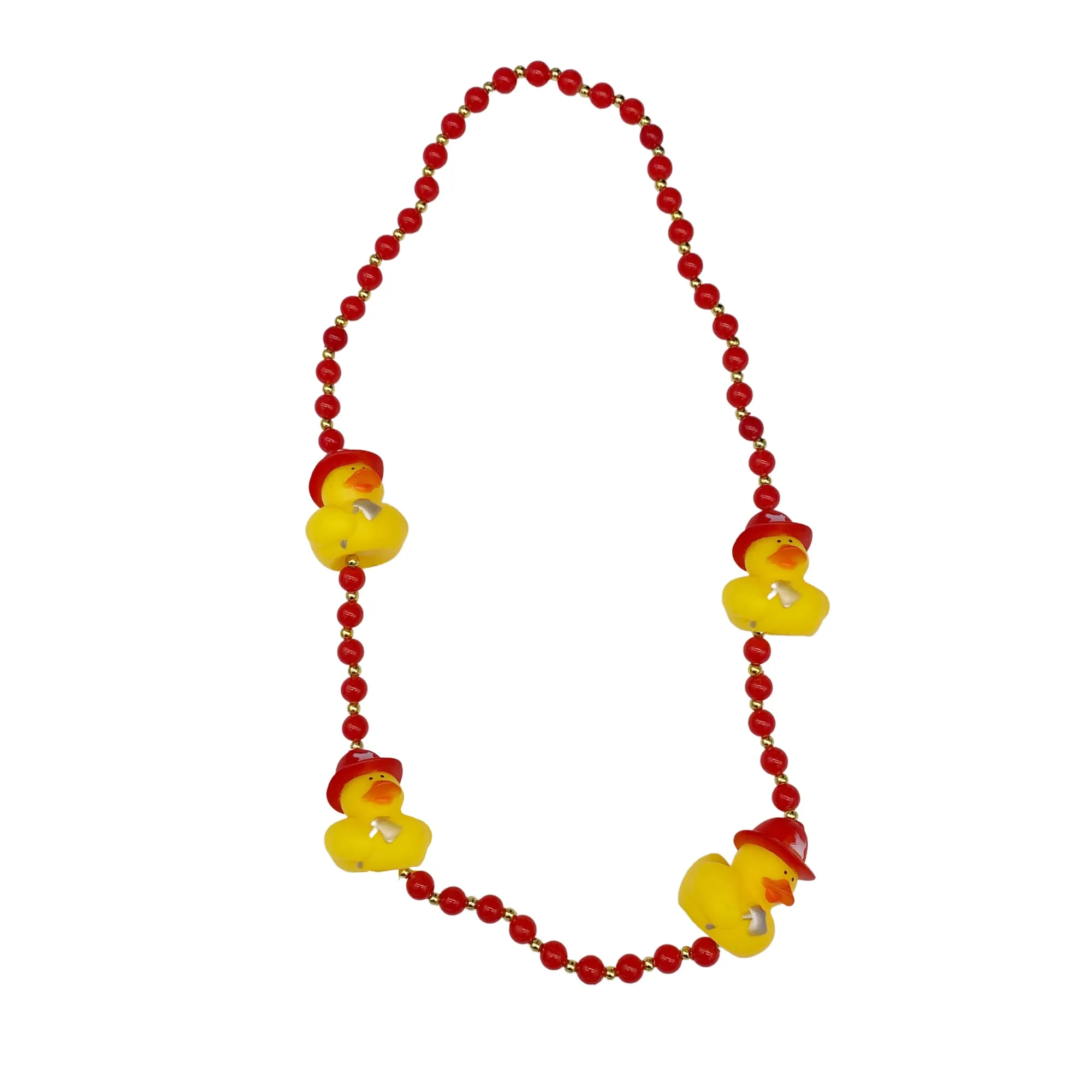 42" Fireman Rubber Duck Mardi Gras Beads (Each)