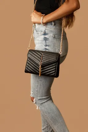 Abby Vegan Leather Purse (Black)