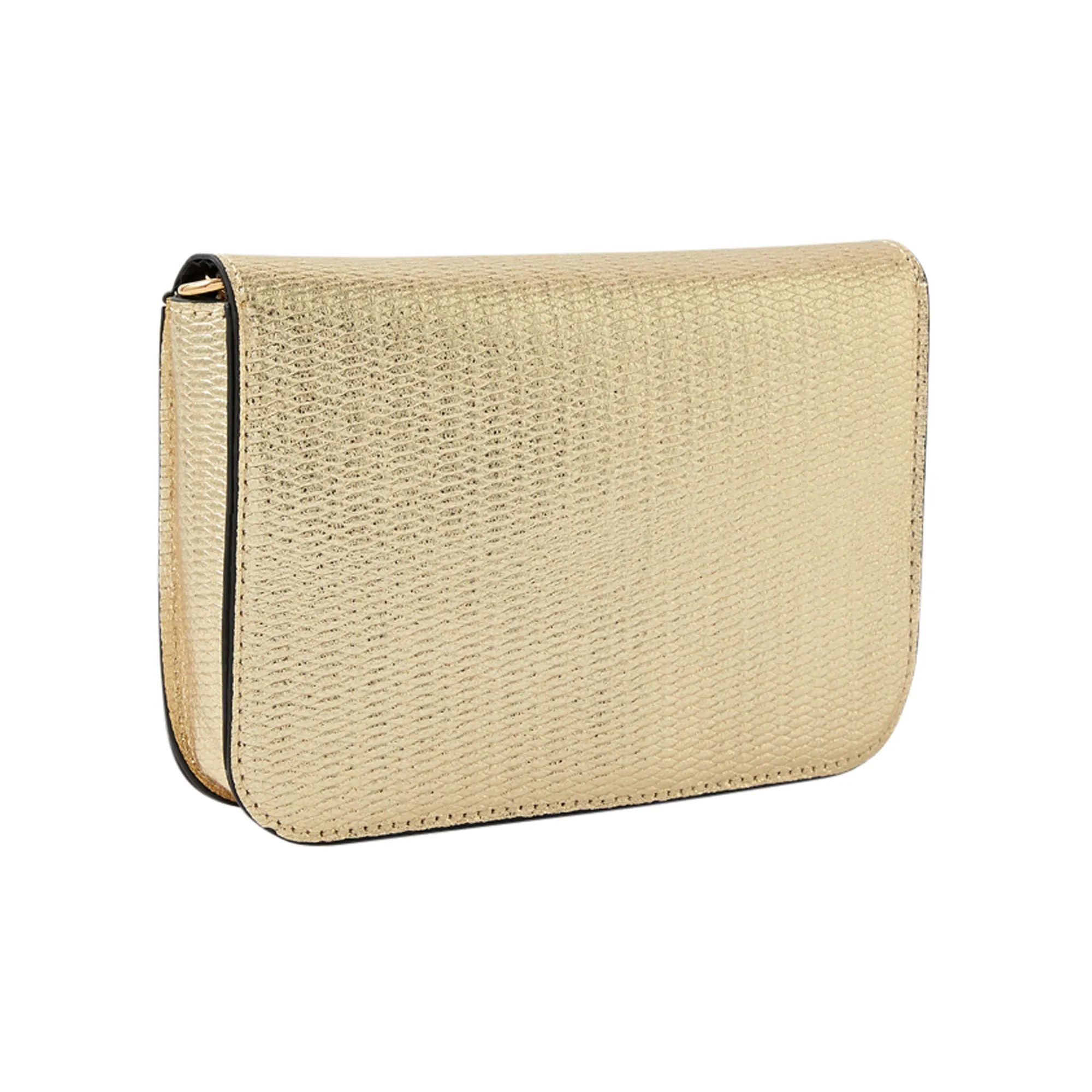 Accessorize London Women's Faux Leather Gold Erin Sling Bag