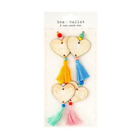 American Crafts Poppy And Pear Beaded Tassels 4/Pkg