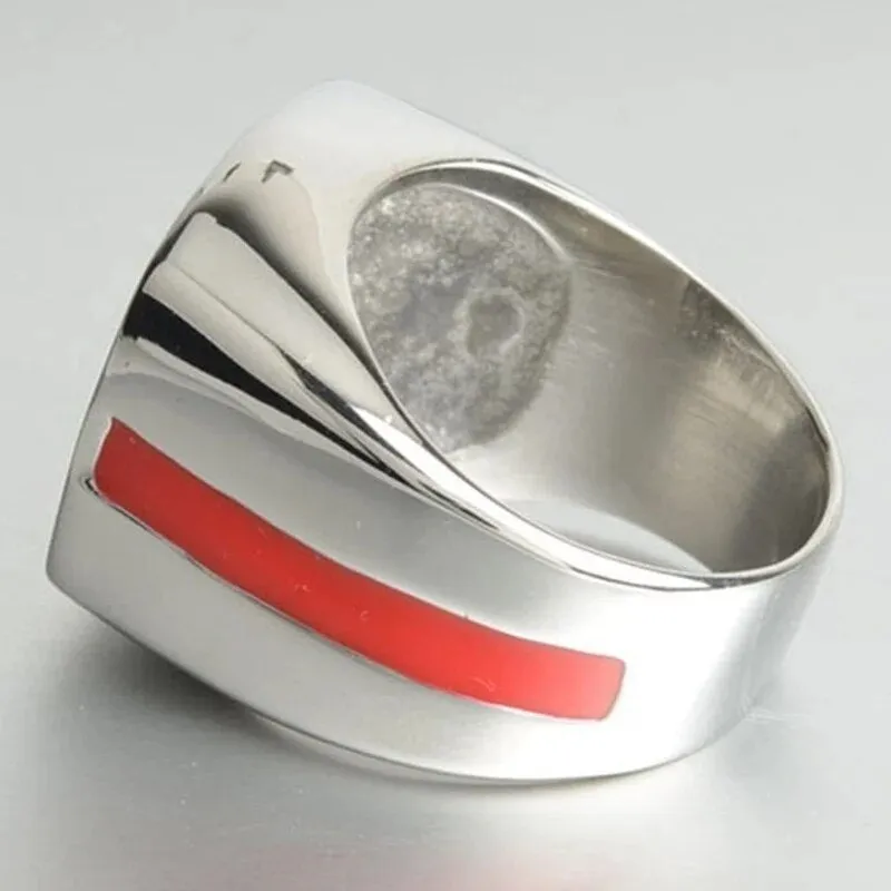 American Firefighter Silver Plated Men's  Ring