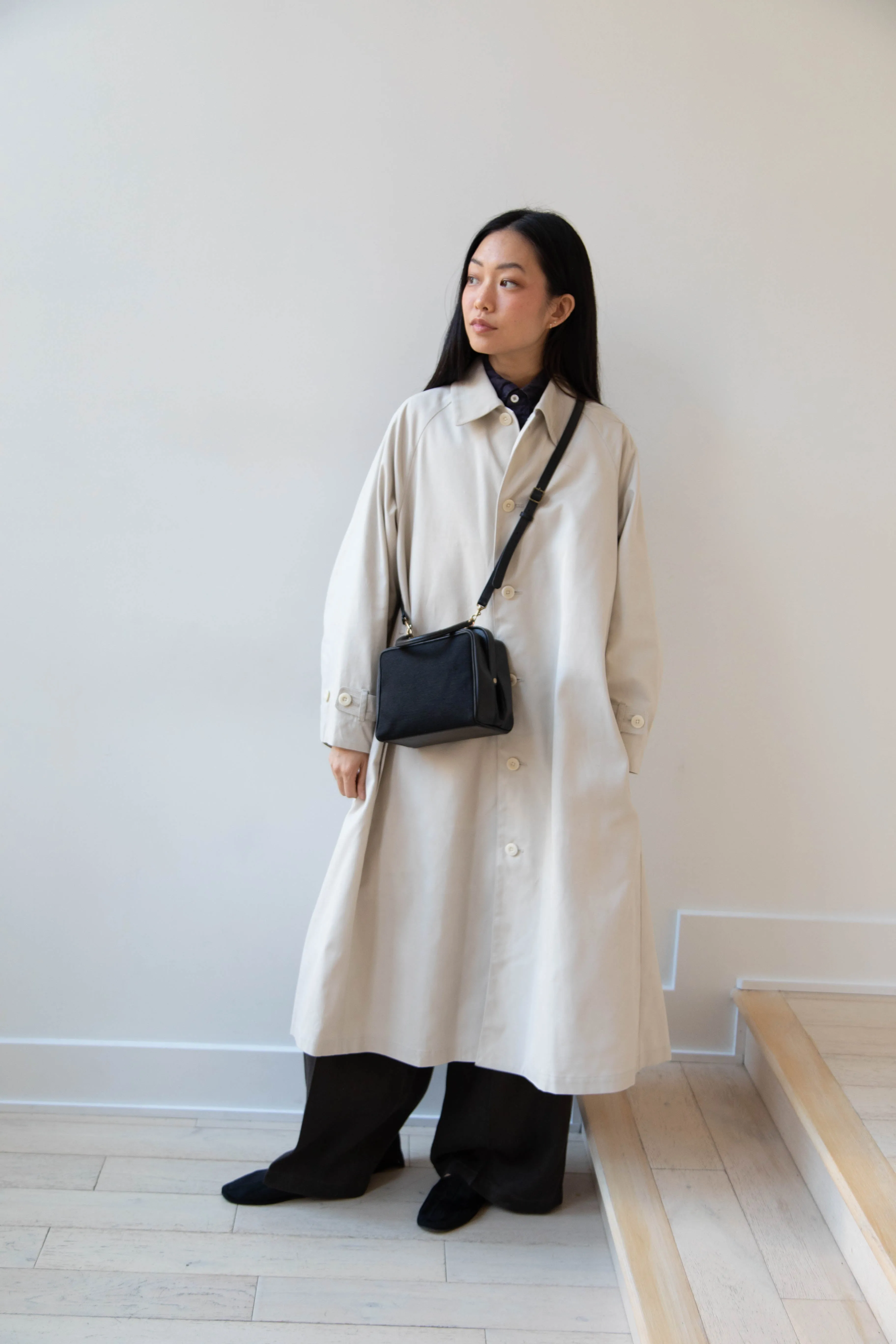 Arts & Science | Box Doctor Bag in Black Leather & Linen