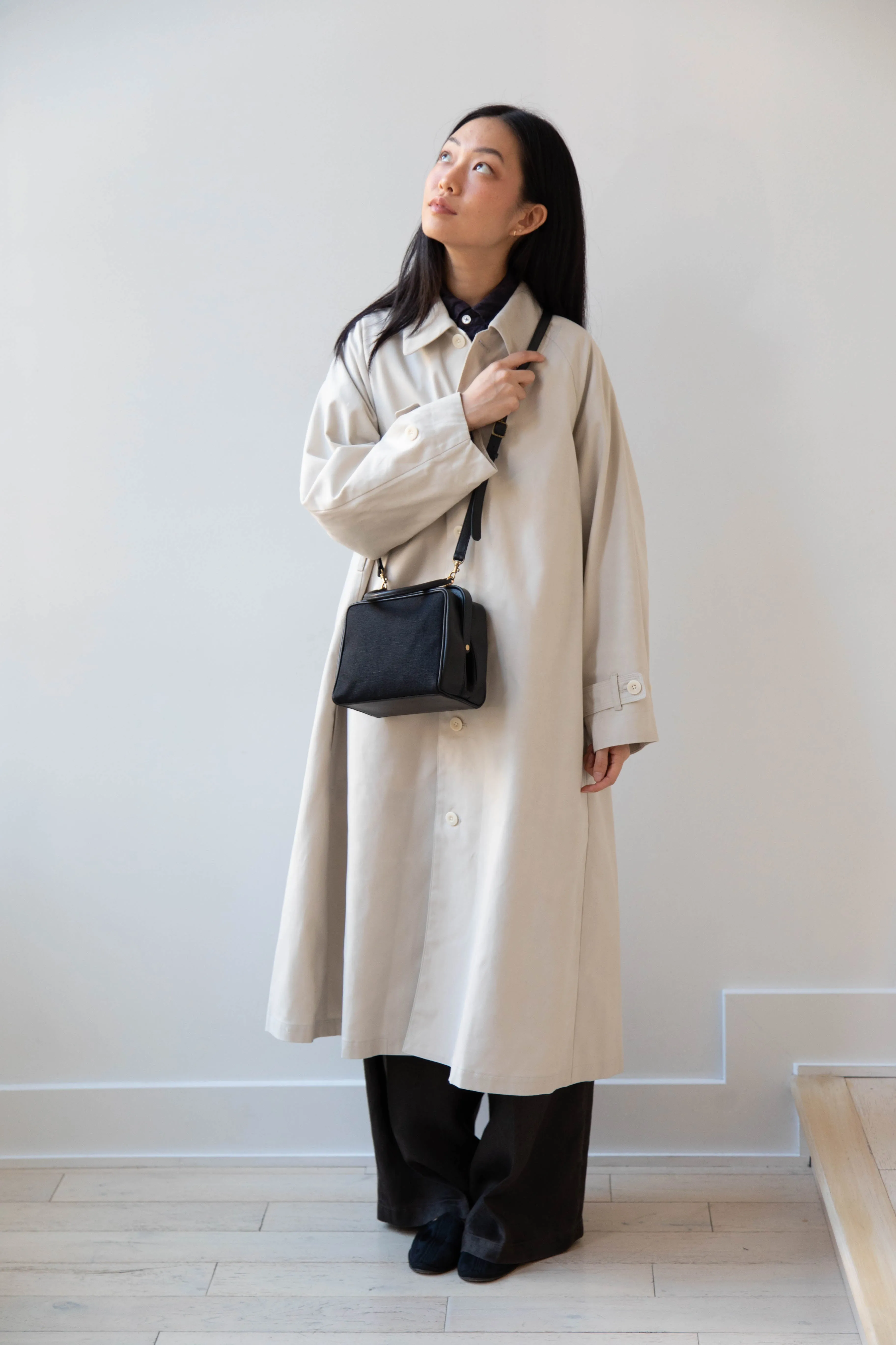 Arts & Science | Box Doctor Bag in Black Leather & Linen