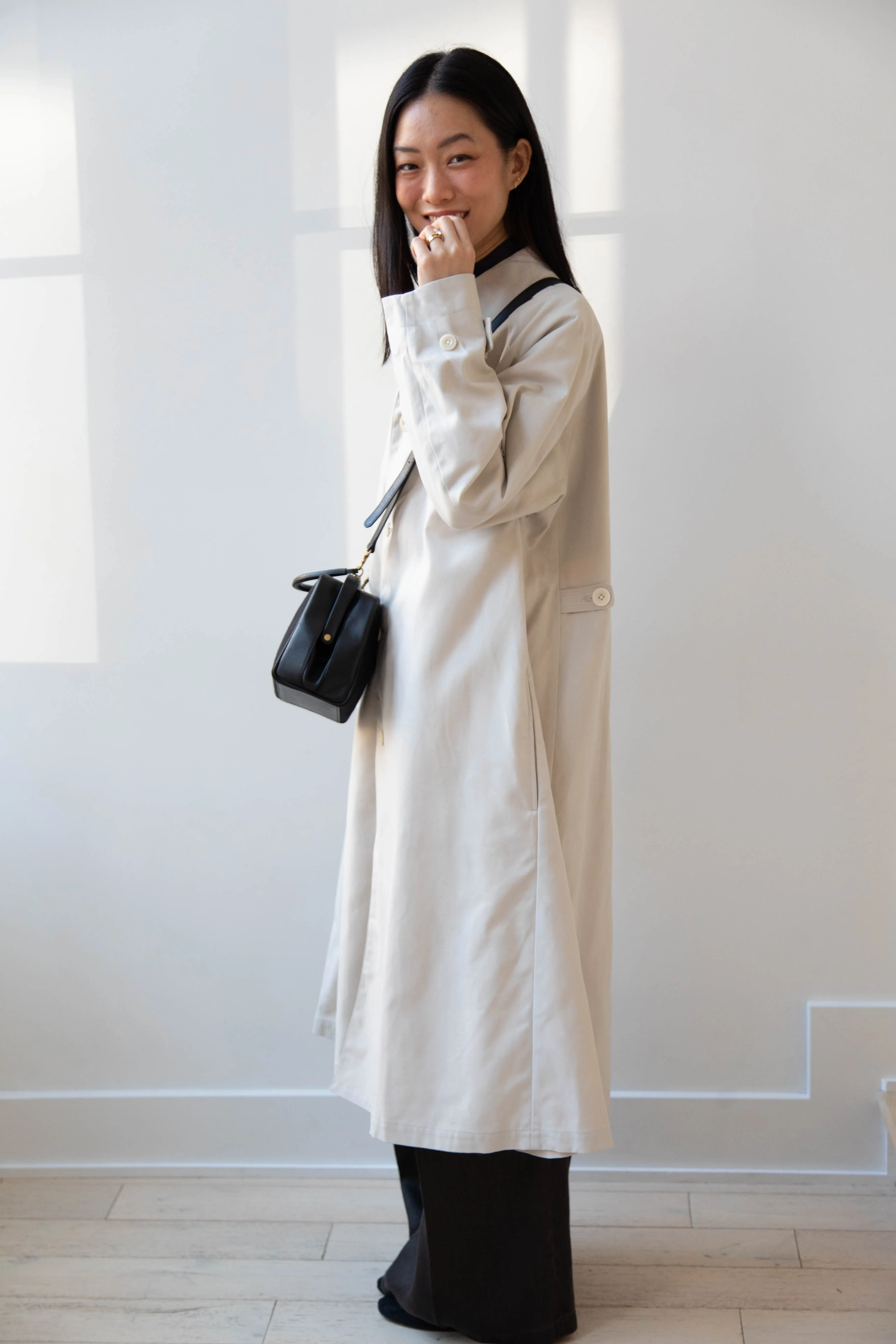 Arts & Science | Box Doctor Bag in Black Leather & Linen