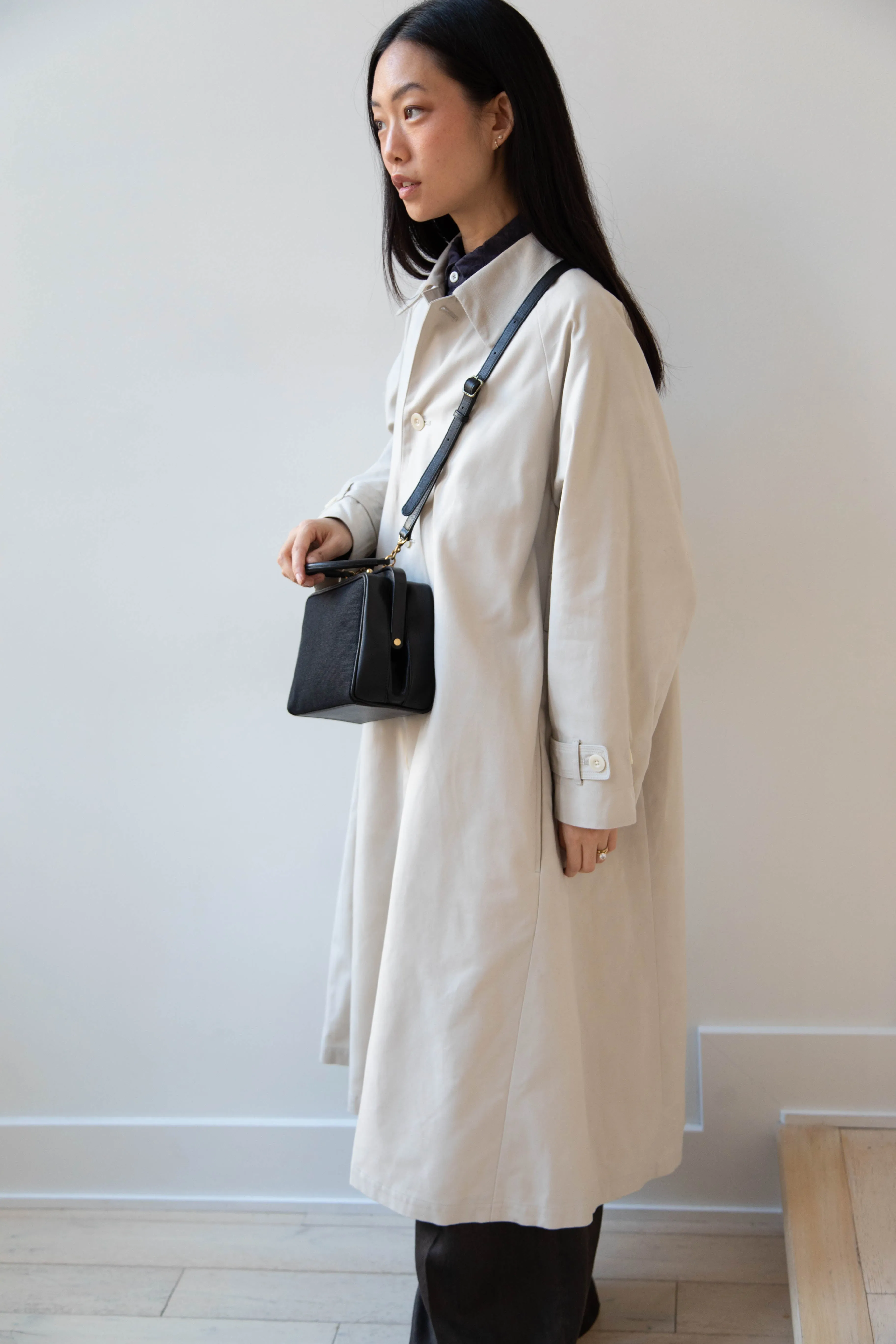 Arts & Science | Box Doctor Bag in Black Leather & Linen