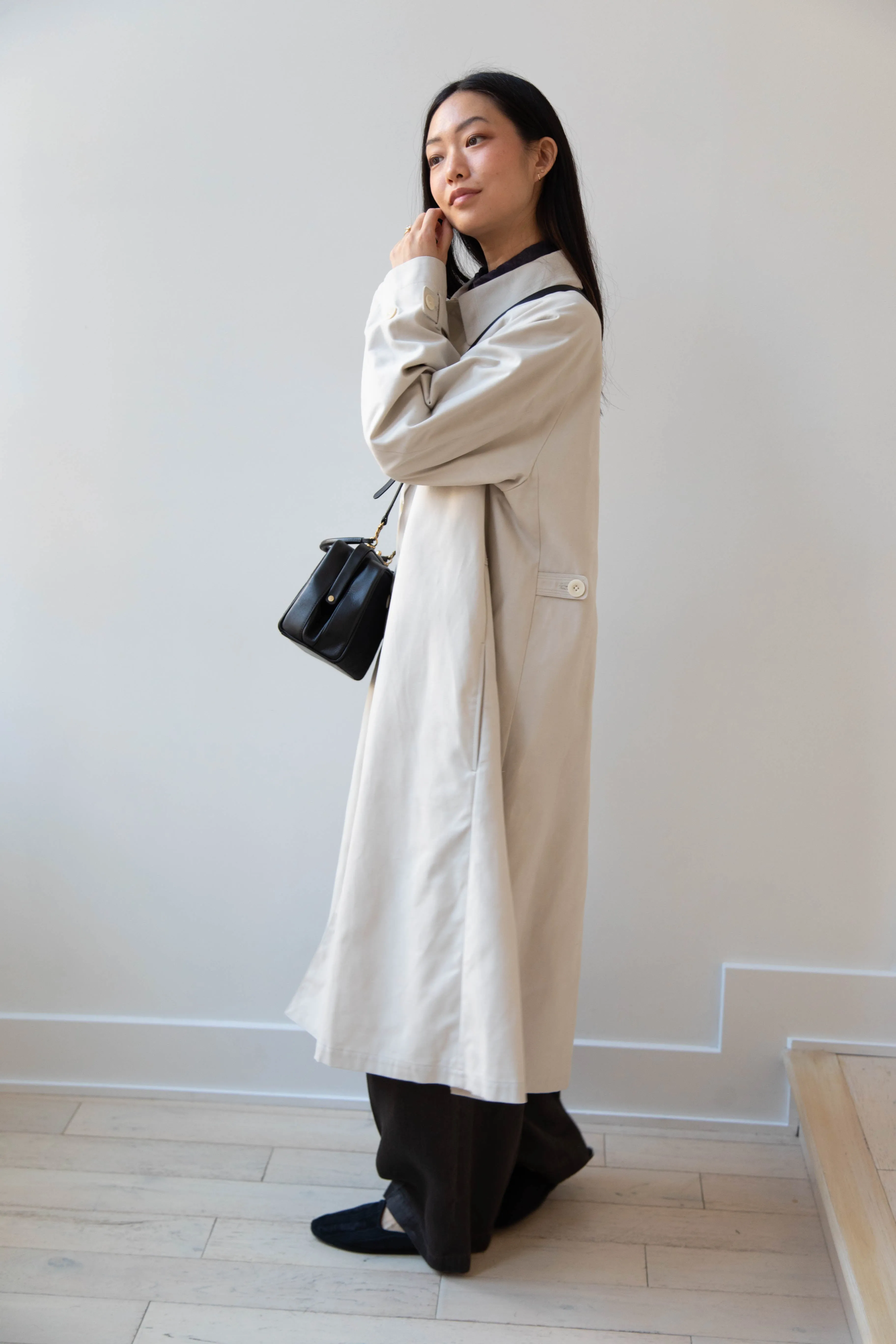 Arts & Science | Box Doctor Bag in Black Leather & Linen