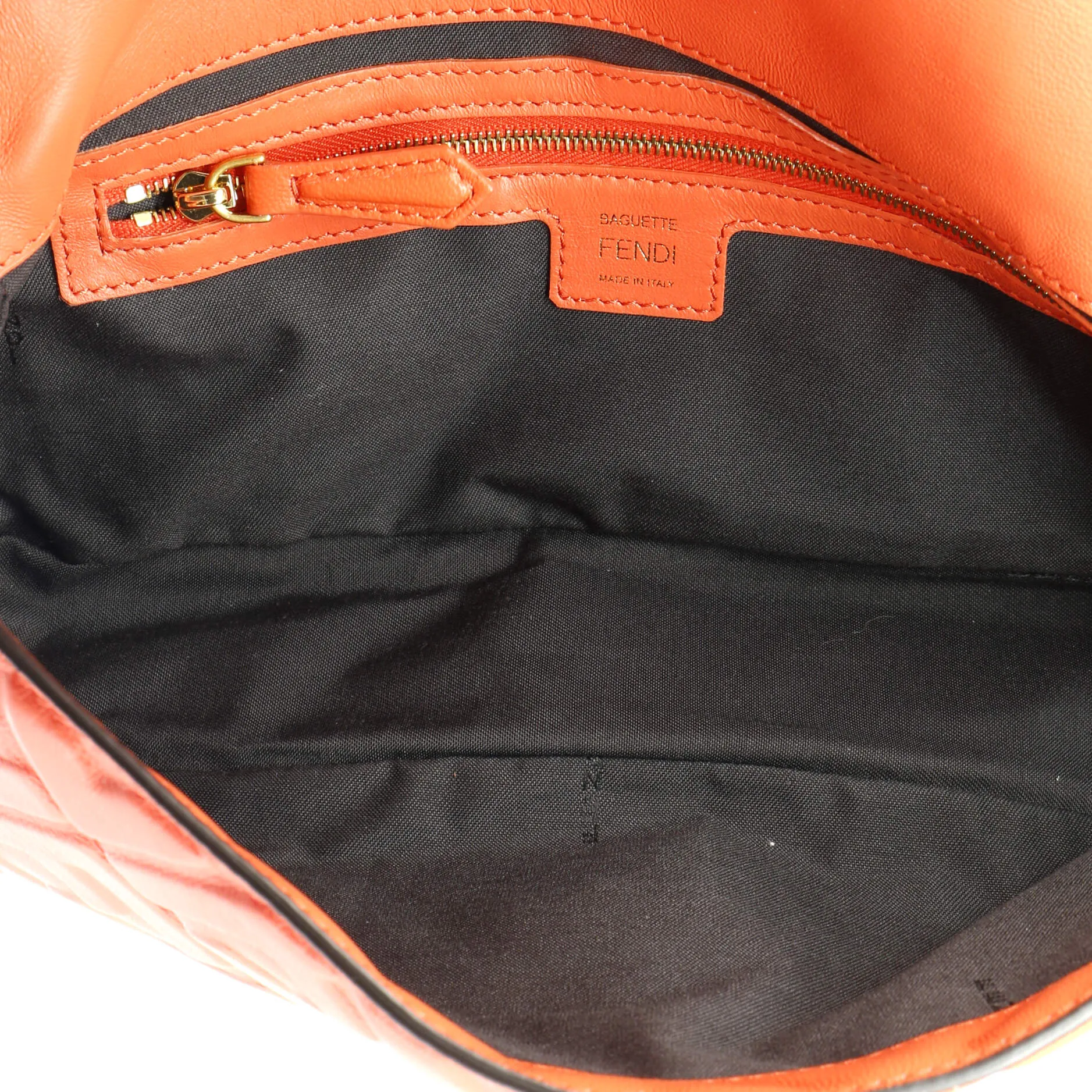 Baguette NM Bag Zucca Embossed Leather Medium