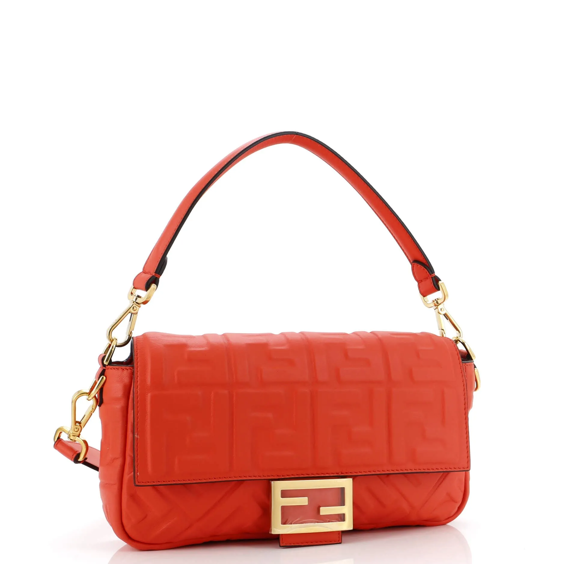Baguette NM Bag Zucca Embossed Leather Medium