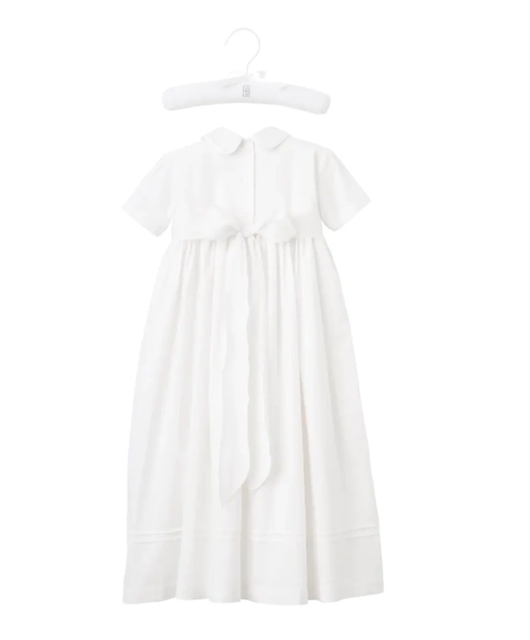 Boys' Gown & Bonnet Christening Set in White