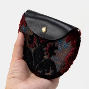 Burnout Velvet Revival Sephia Flap Coin Purse