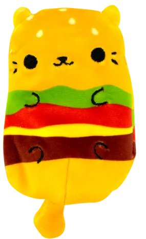 Cats Vs Pickles Bean Bag Plush Cheeseburger