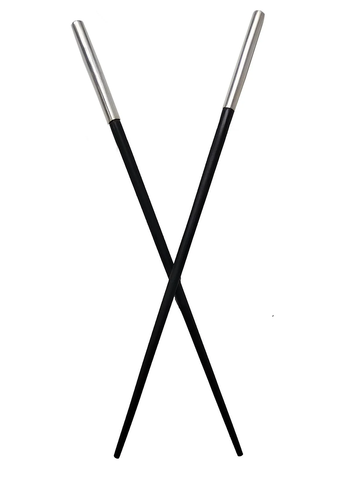 Chopsticks Round Ebony And Sterling Silver 6Cm