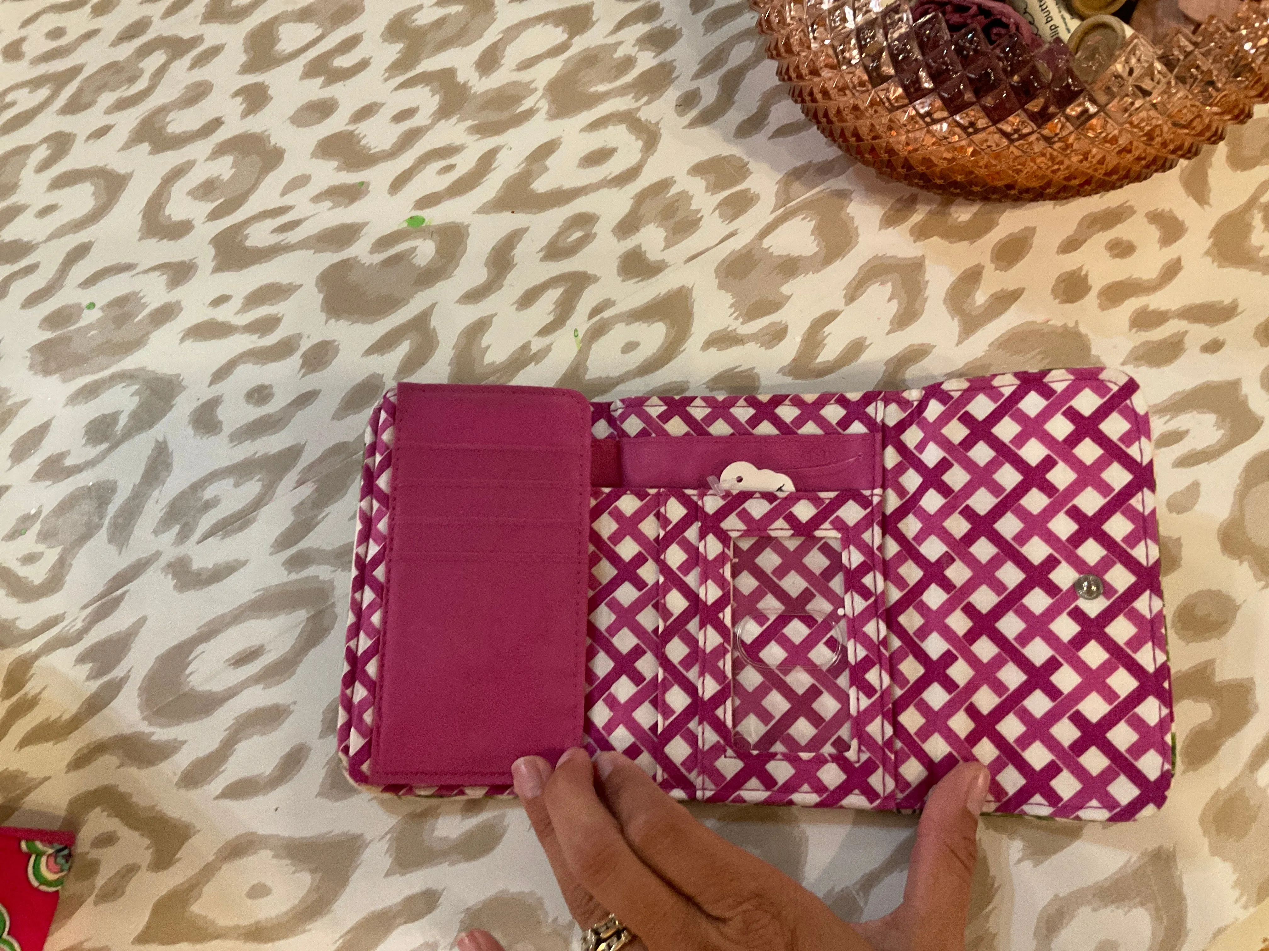 {{ClientCode}} PINK MULTI VERA BRADLEY WALLET