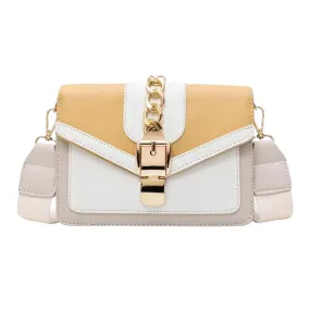Contemporary Two-Tone Chain Crossbody Bag