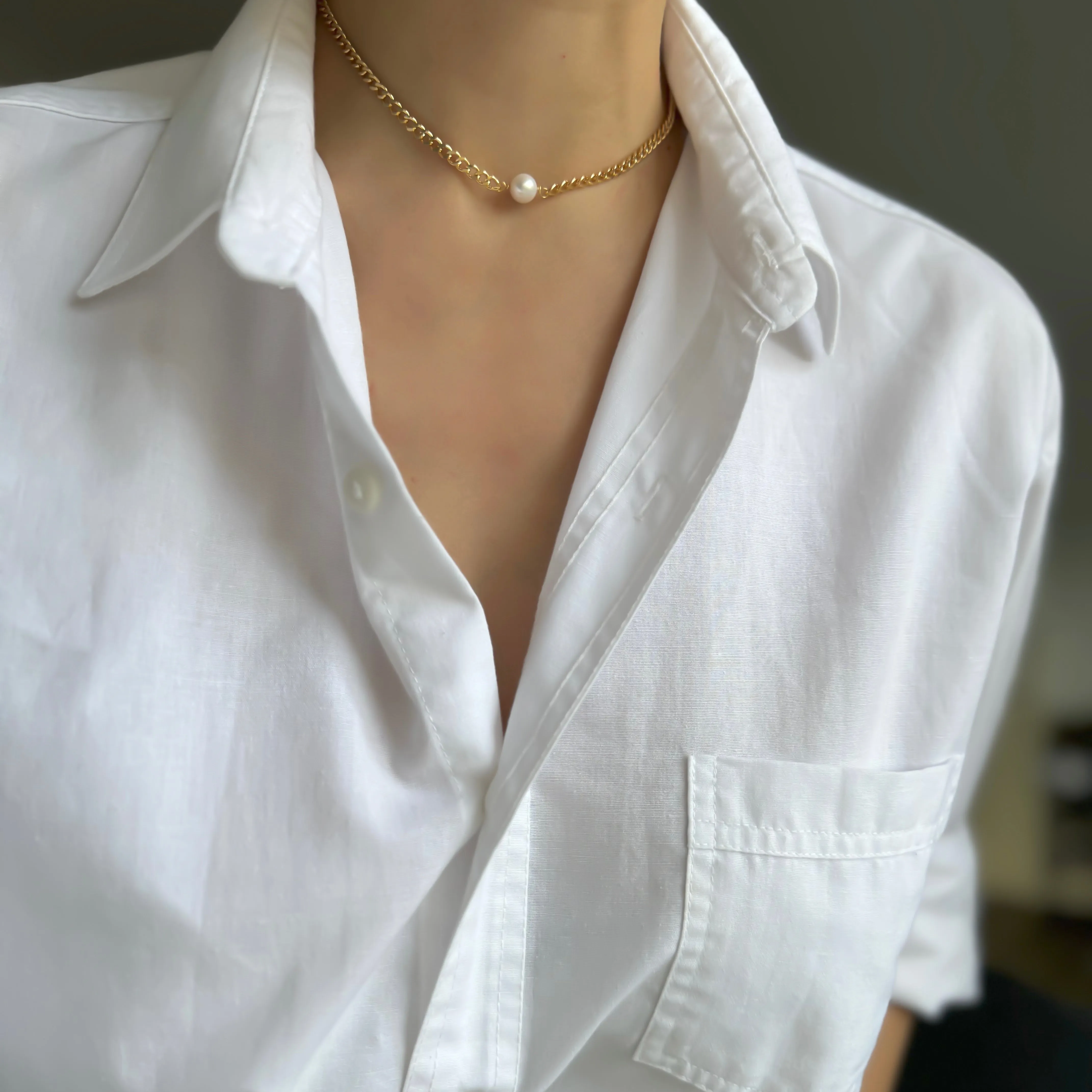 Coquette Old Money Aesthetiс pearl drop chain necklace