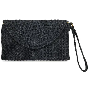 Crochet Purse - Black/Lurex/Navy