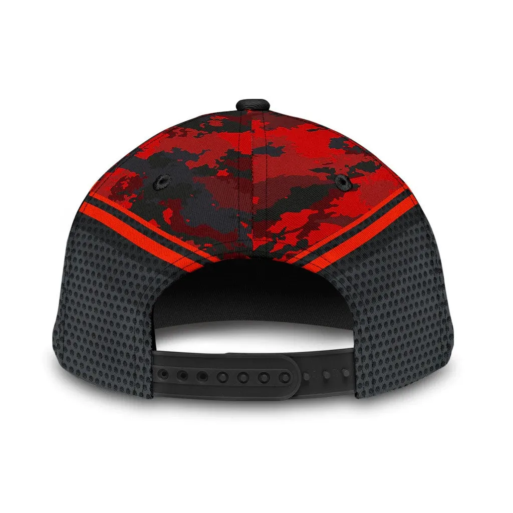 Customized Firefighter Camo 3D Classic Cap, Custom Firefighter Name Hat for Dad