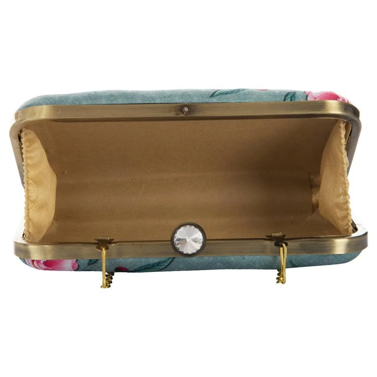 Designer Dark Blue Box Clutch Purse with Chain for girls