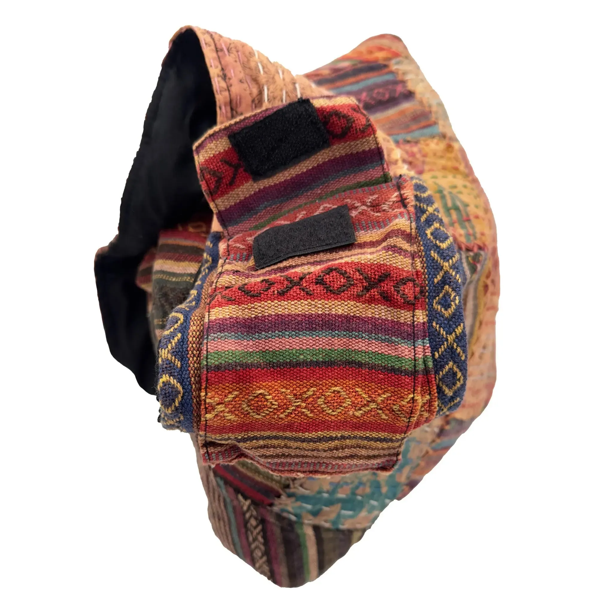 Diamond Patch and Quilted Cotton Shoulder Bag