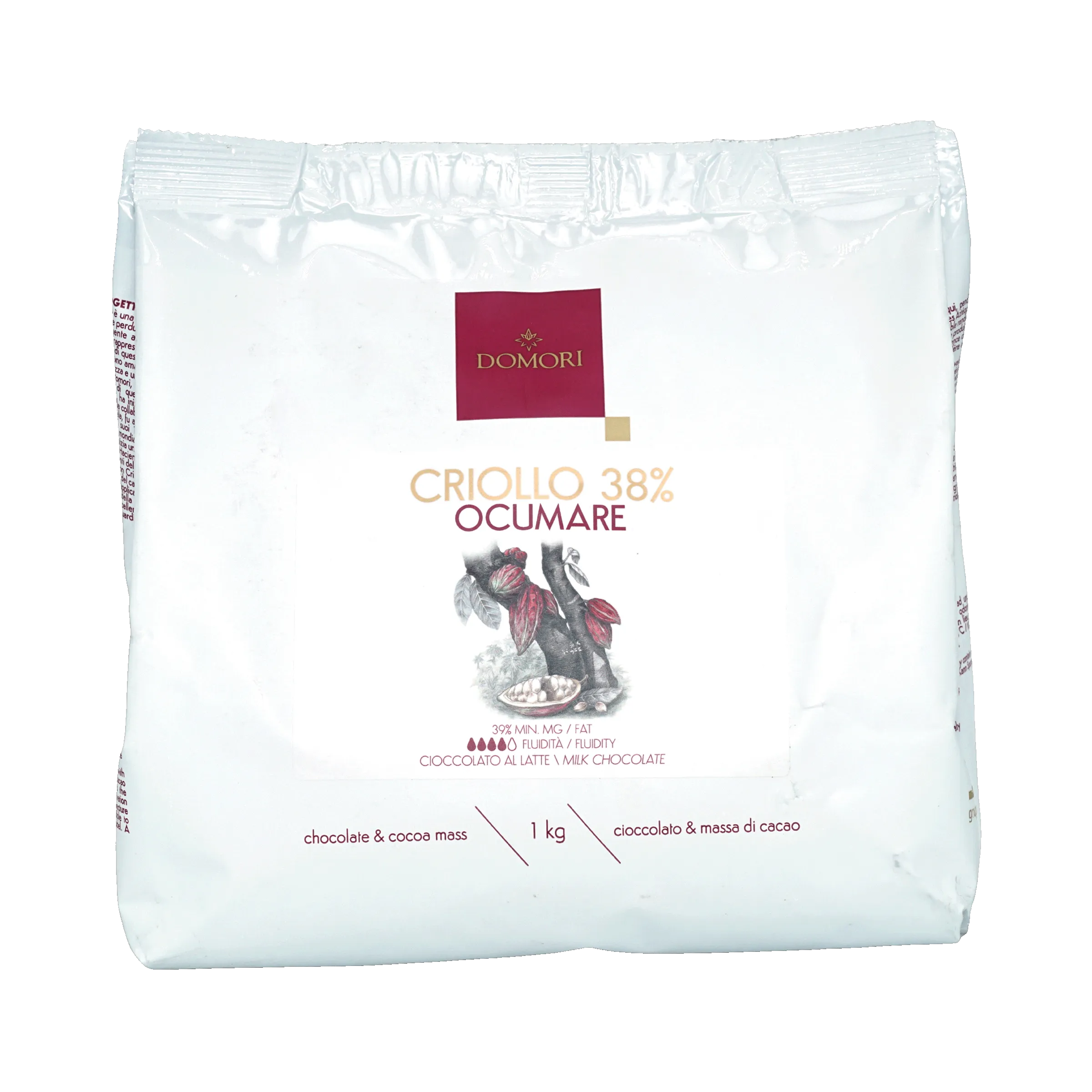 Domori Bulk Milk Ocumare Chocolate Drops 38% 1kg
