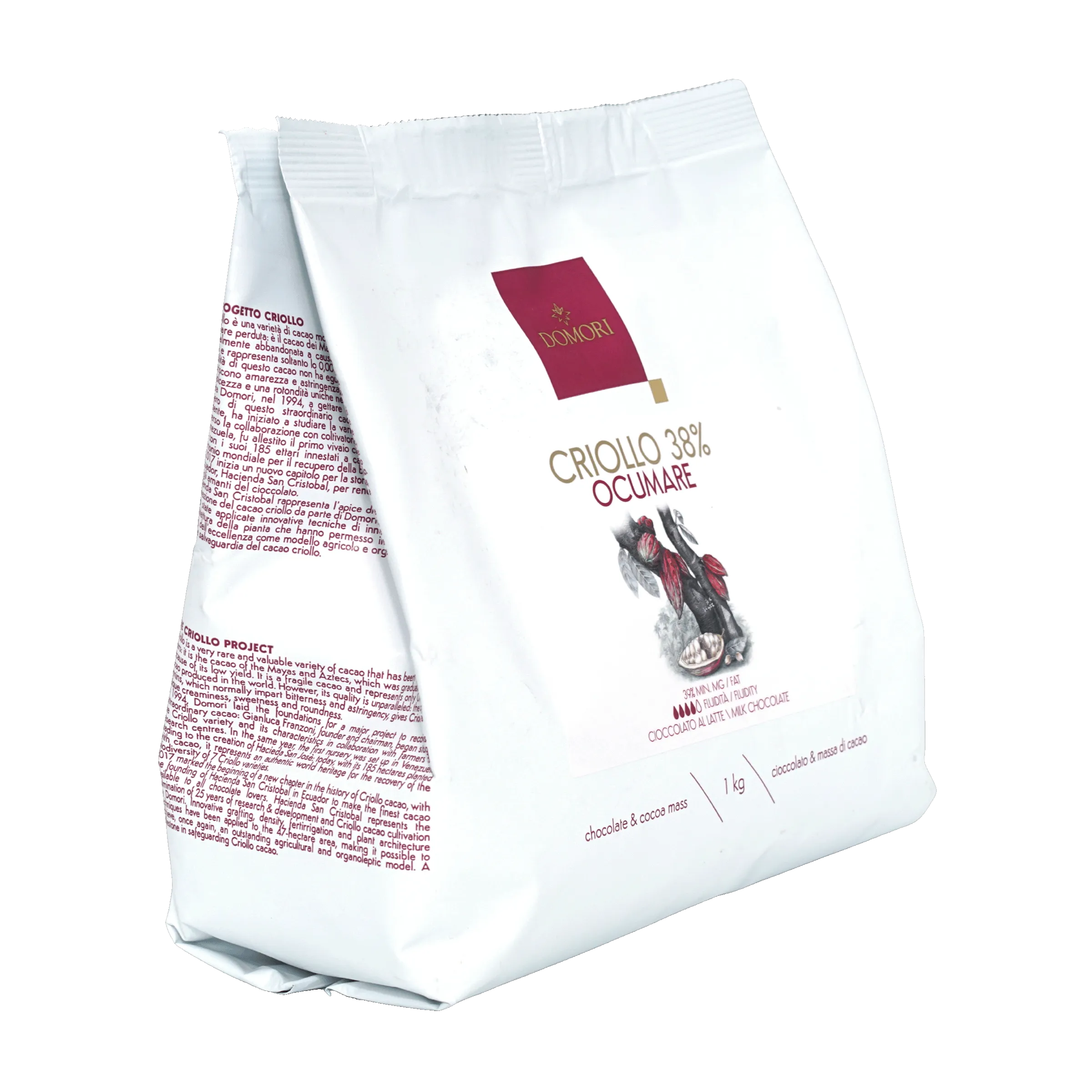 Domori Bulk Milk Ocumare Chocolate Drops 38% 1kg