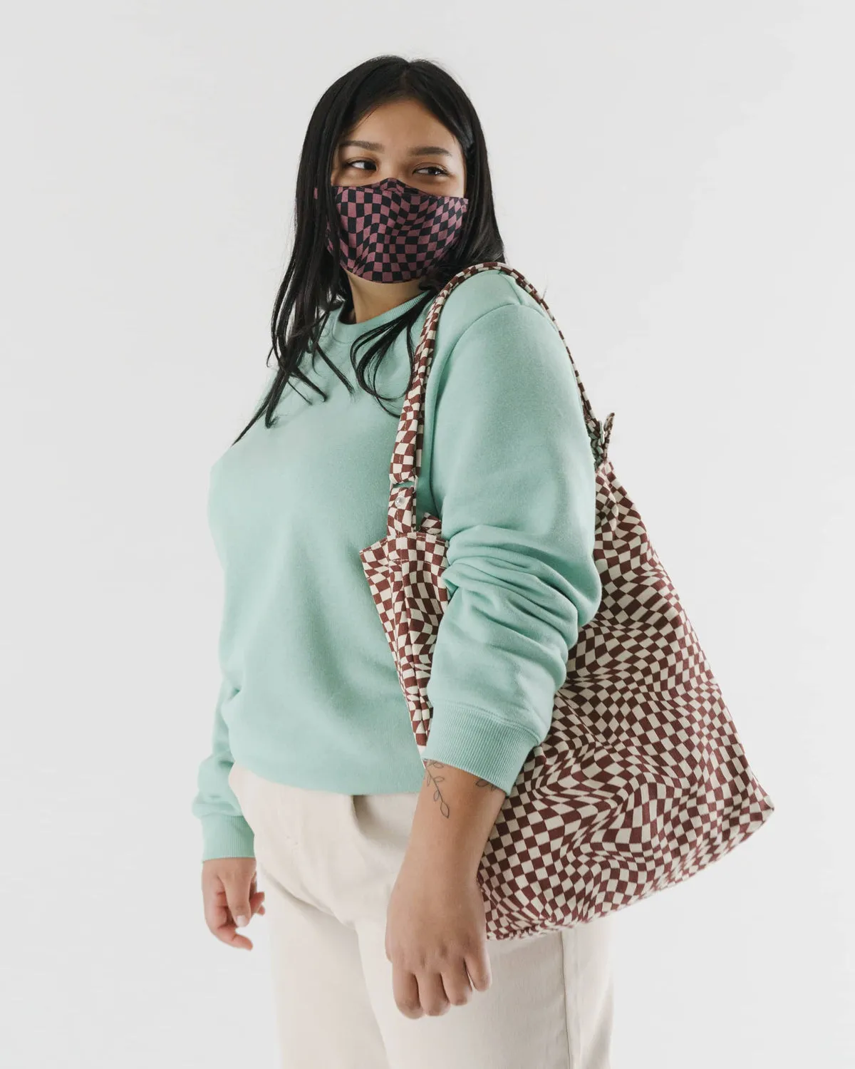 Duck Bag - Maroon Trippy Checker