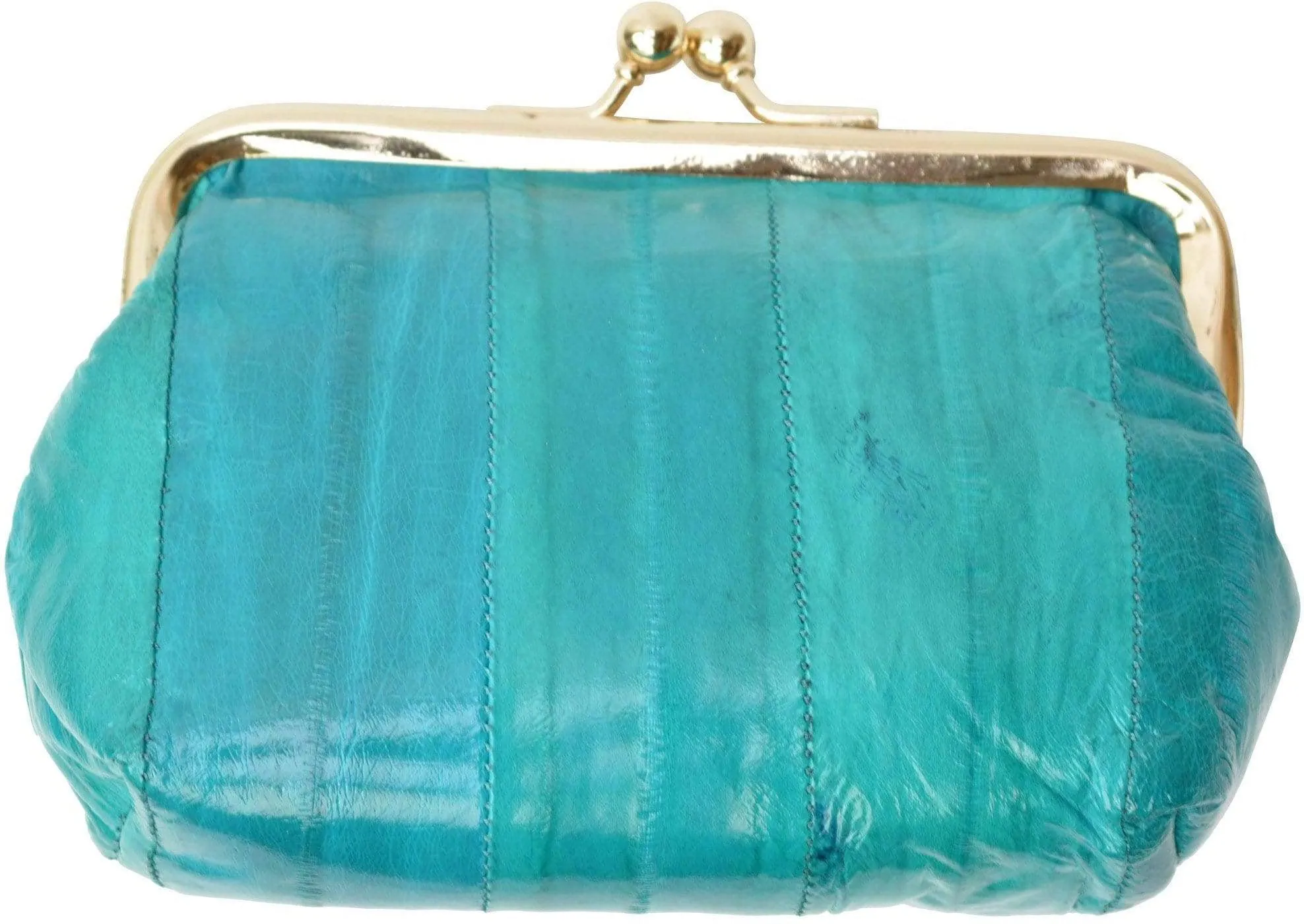 Eel skin Leather Coin Purse Snap Closure  E 905