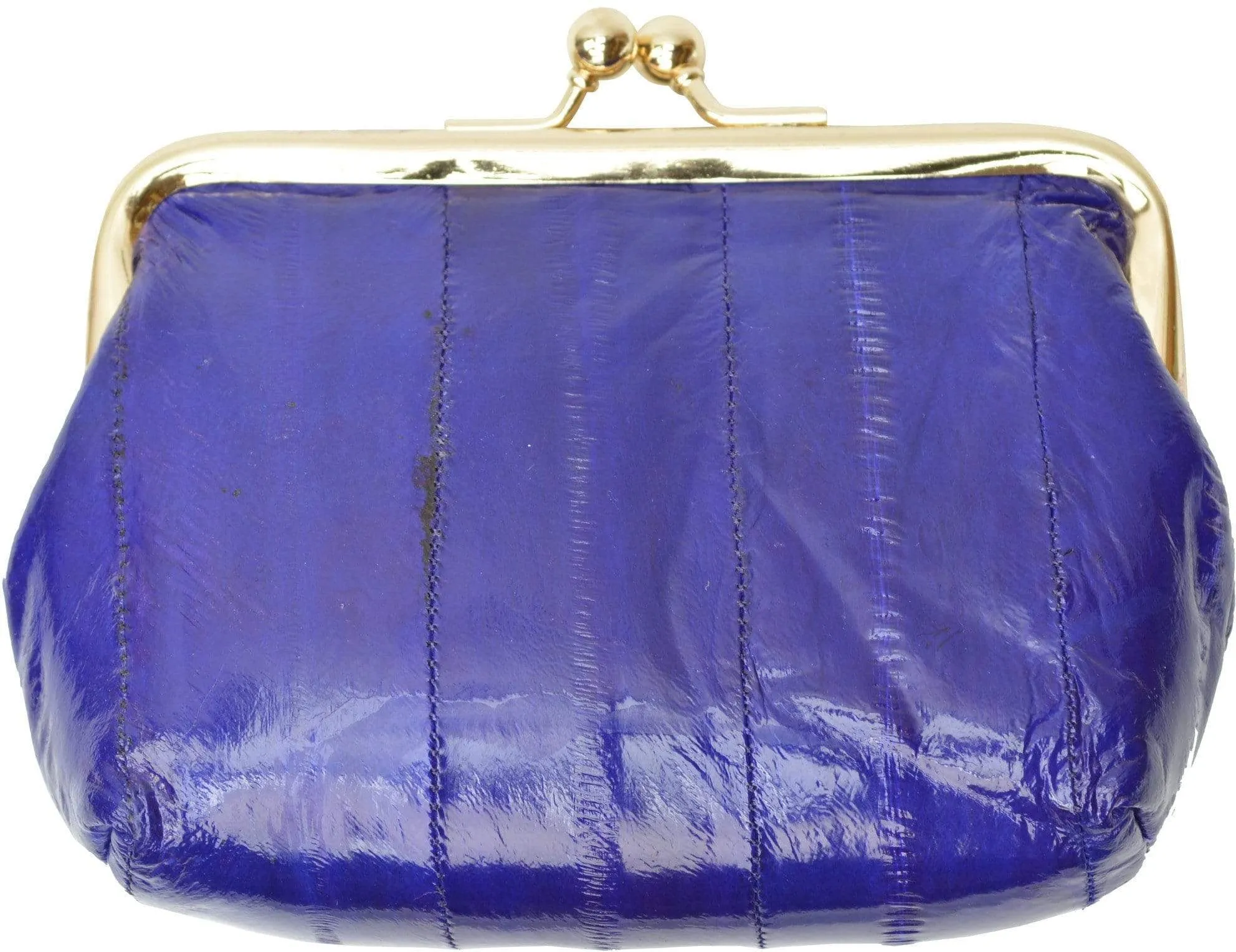 Eel skin Leather Coin Purse Snap Closure  E 905