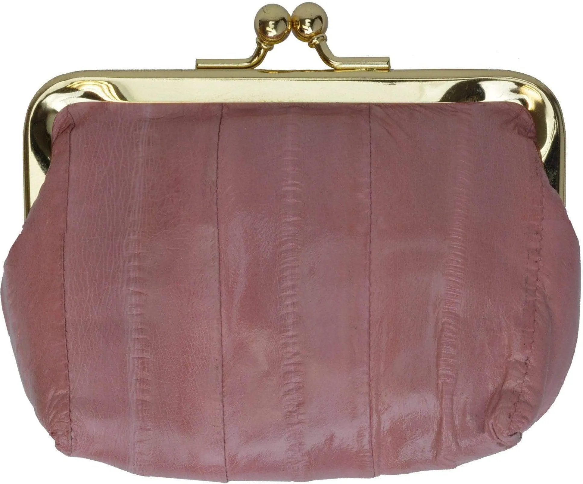 Eel skin Leather Coin Purse Snap Closure  E 905