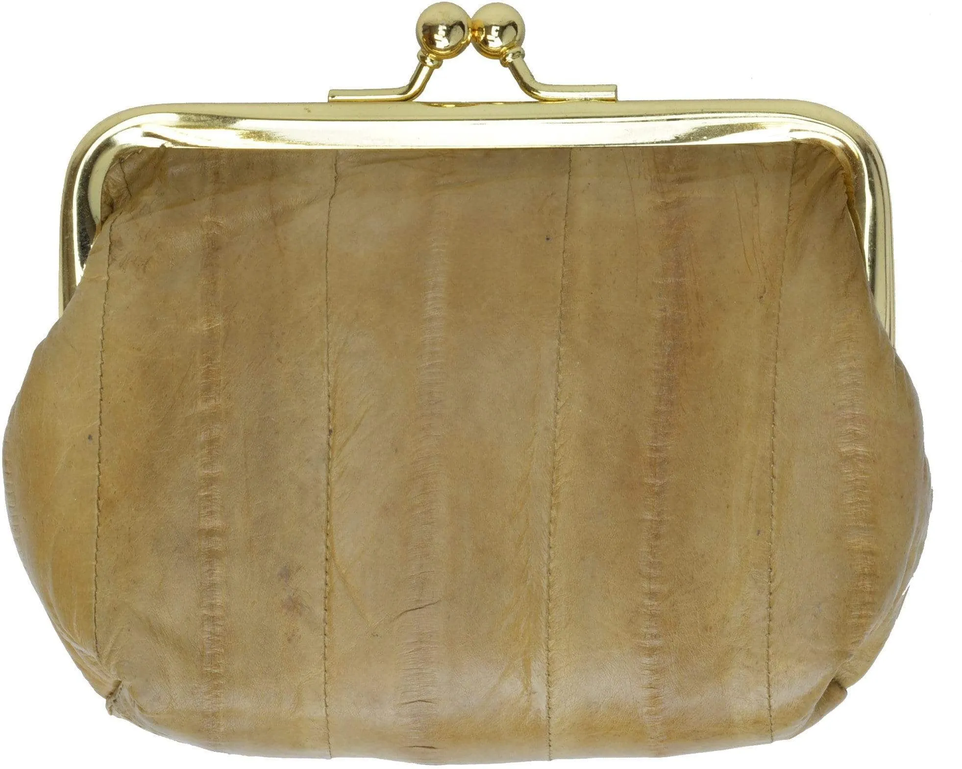 Eel skin Leather Coin Purse Snap Closure  E 905