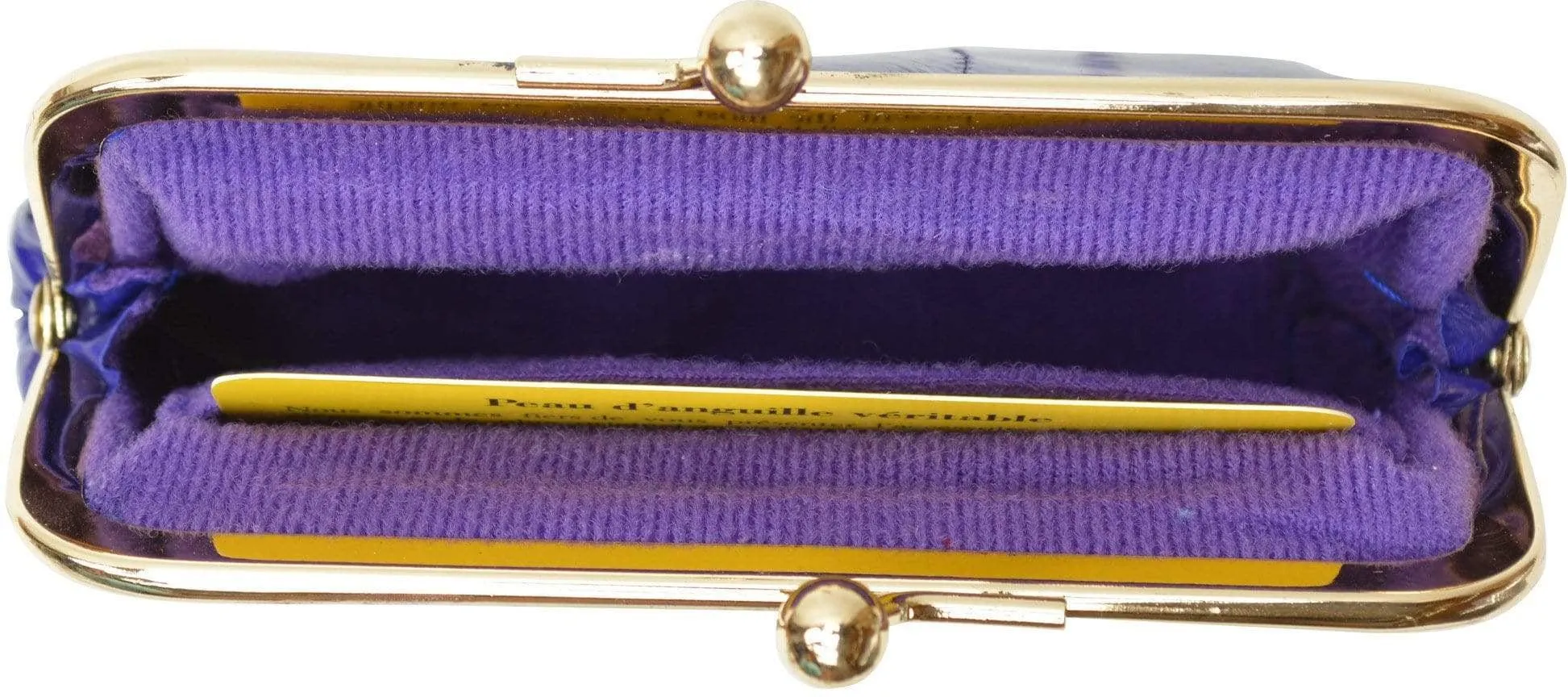 Eel skin Leather Coin Purse Snap Closure  E 905