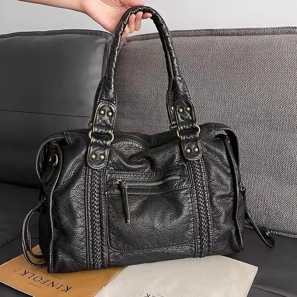 Evelyn - Vintage Leather Tote Bag