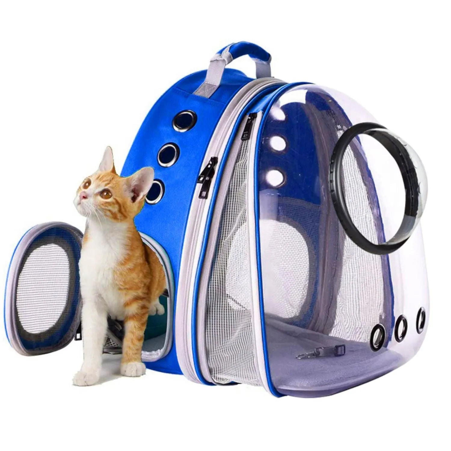 Expandable Waterproof Pet Backpack with Transparent Cover