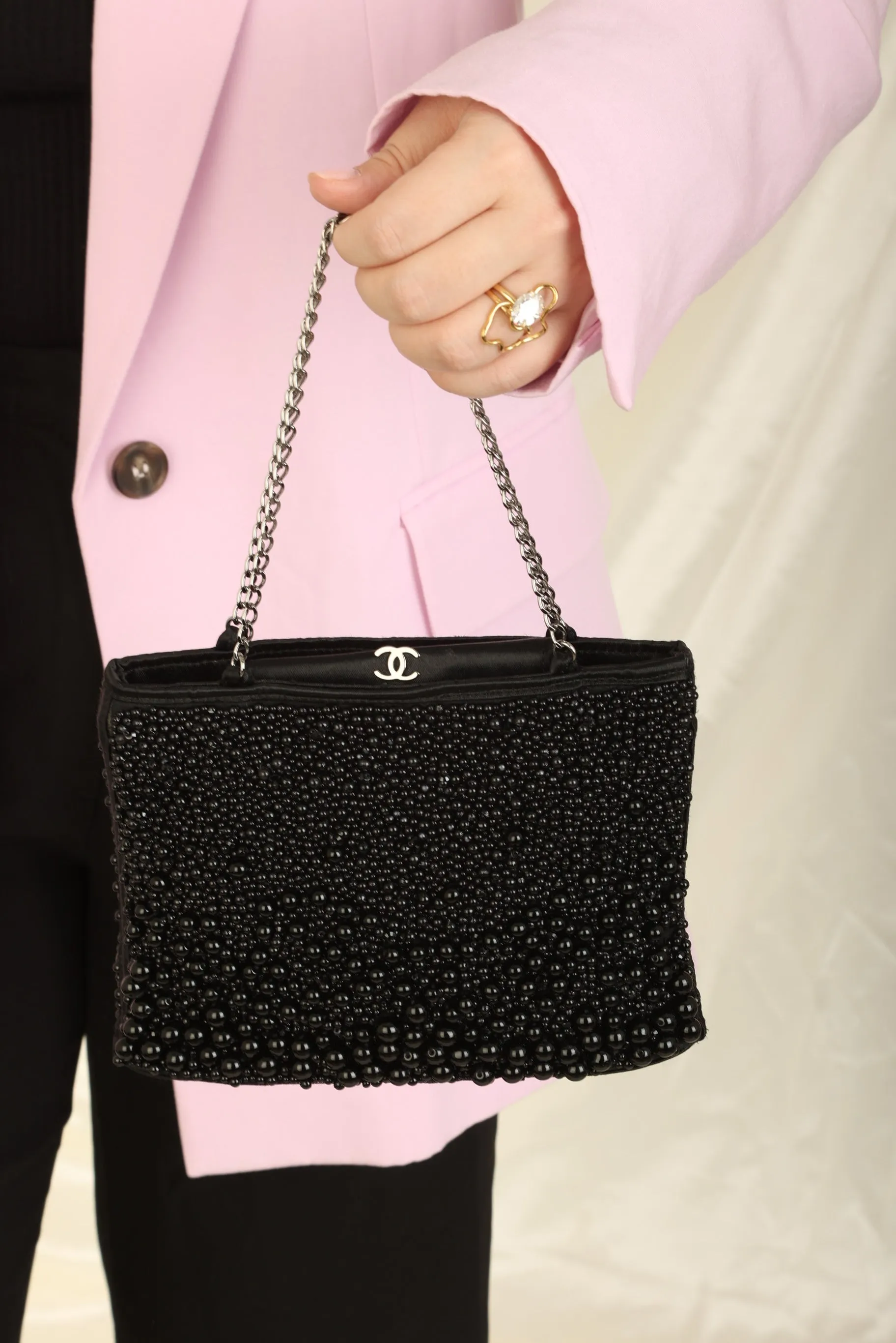 Extremely Rare CL 2000 Beaded Mini Chain Tote