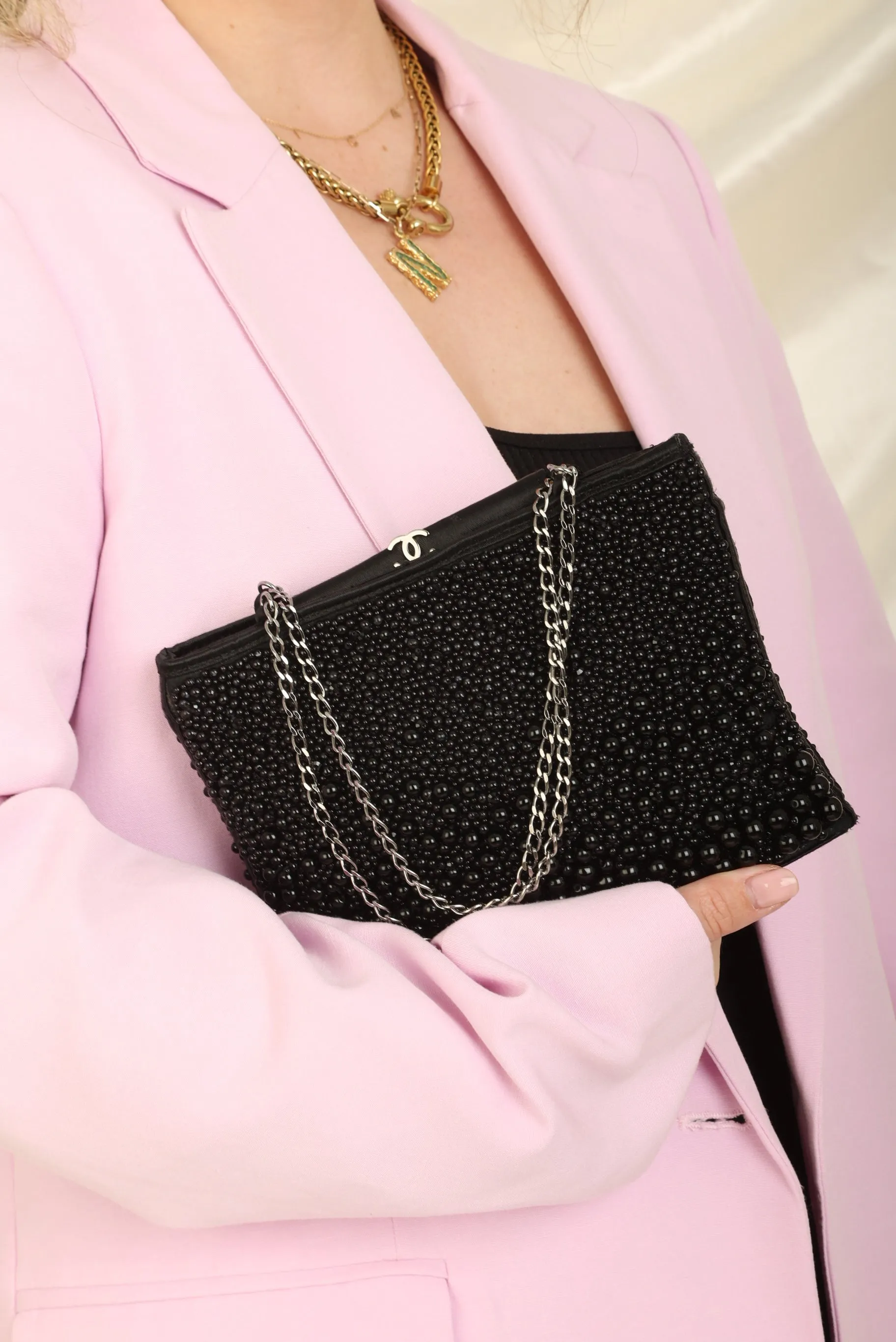 Extremely Rare CL 2000 Beaded Mini Chain Tote