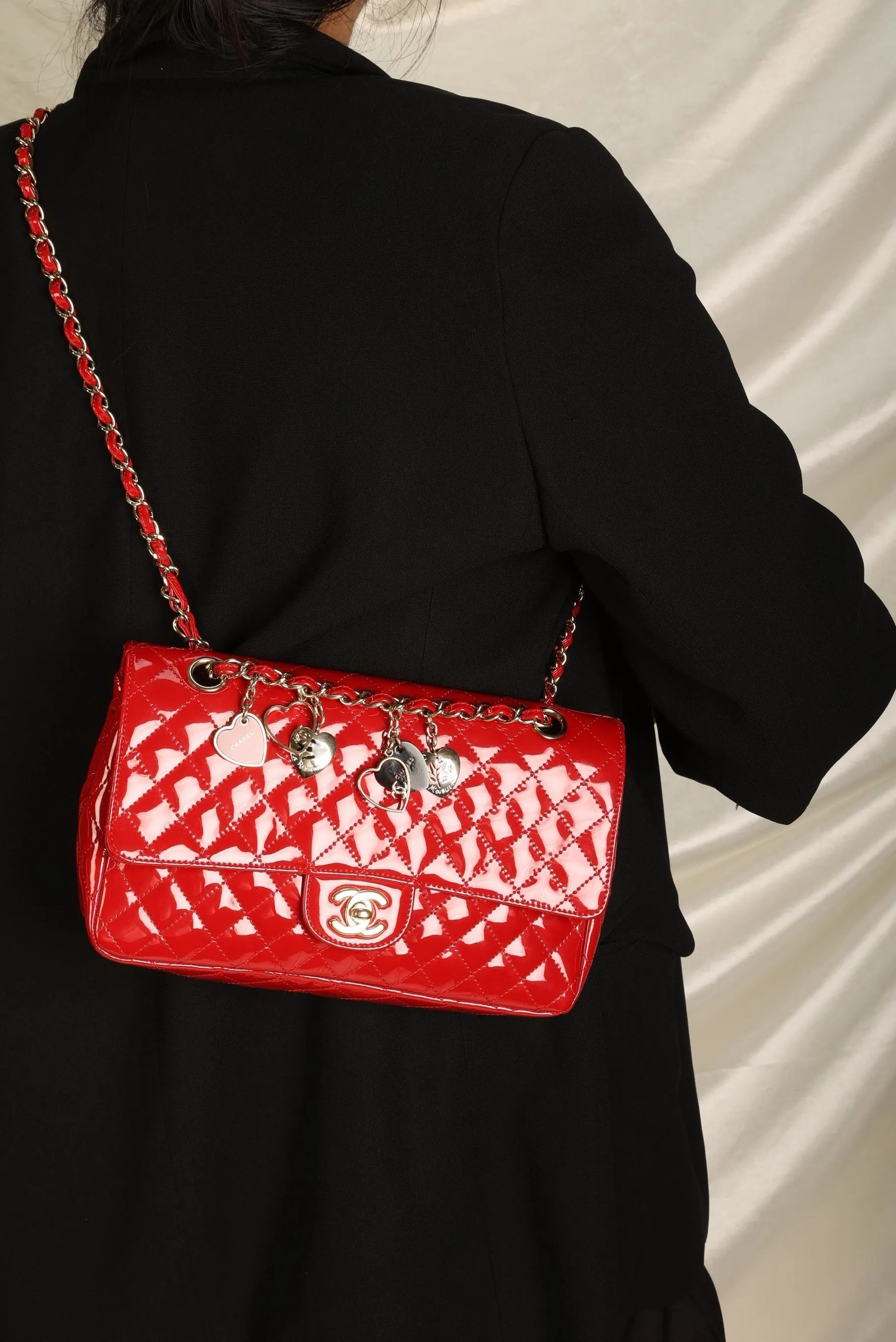 Extremely Rare CL Patent Charm Flap Bag