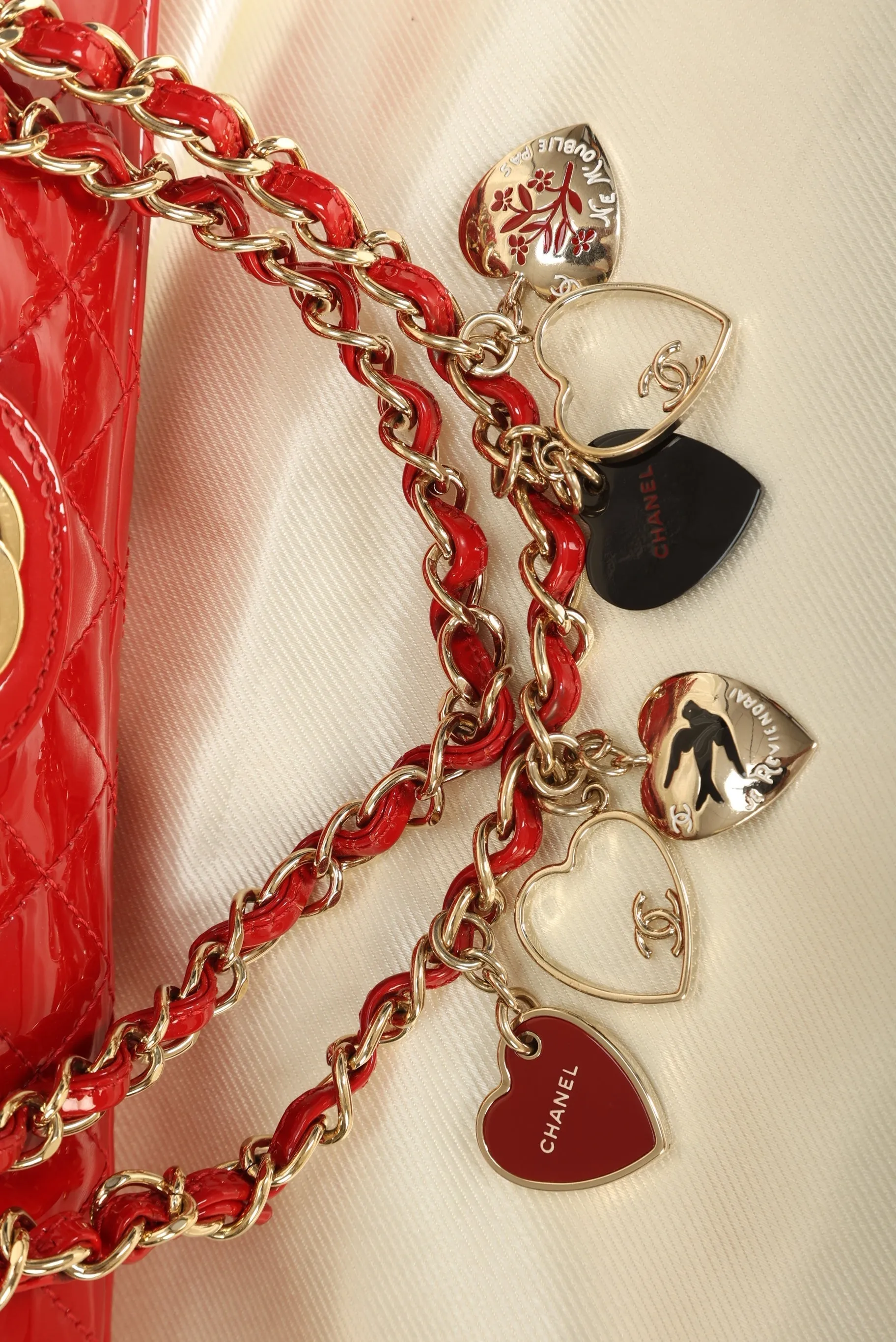 Extremely Rare CL Patent Charm Flap Bag