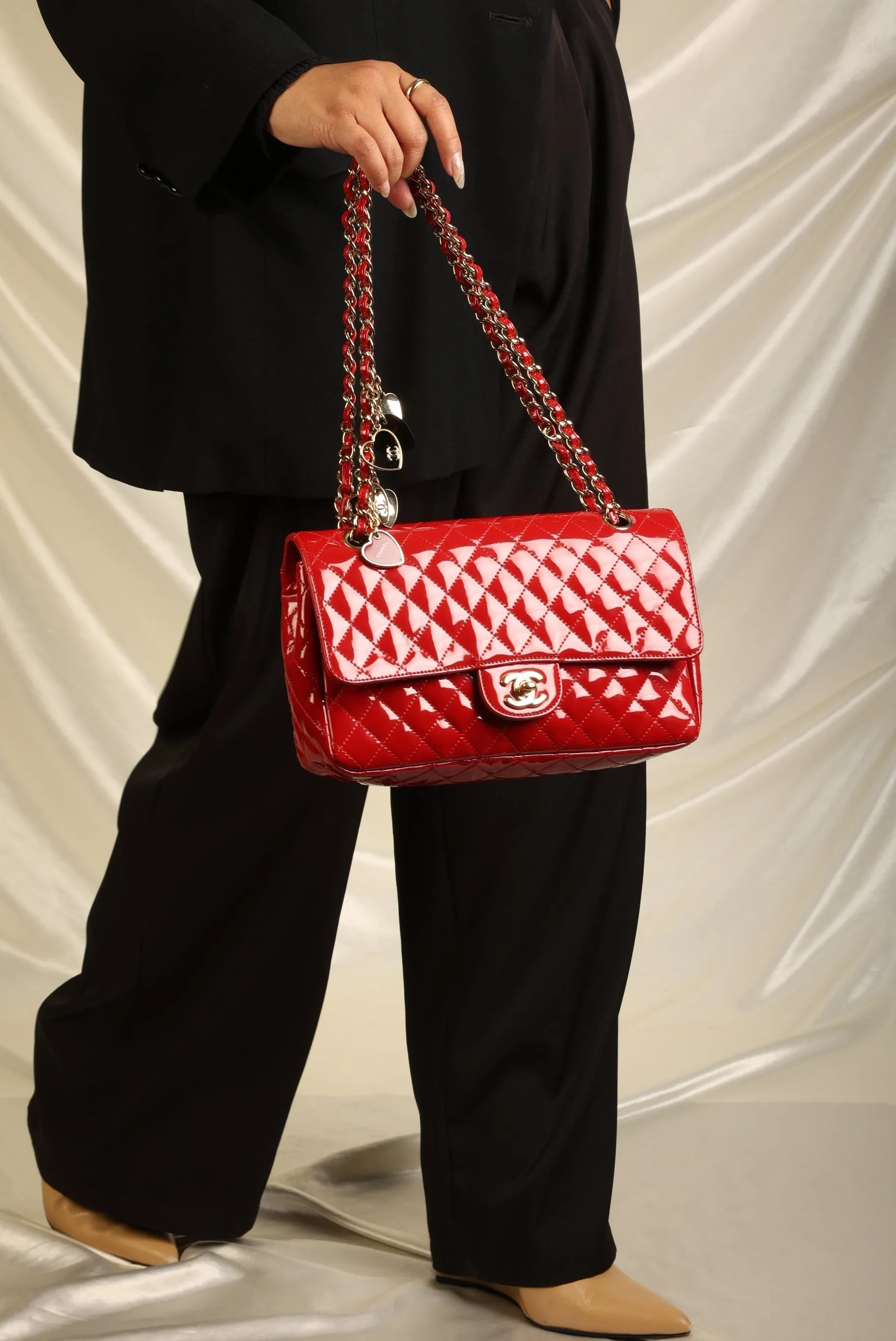 Extremely Rare CL Patent Charm Flap Bag