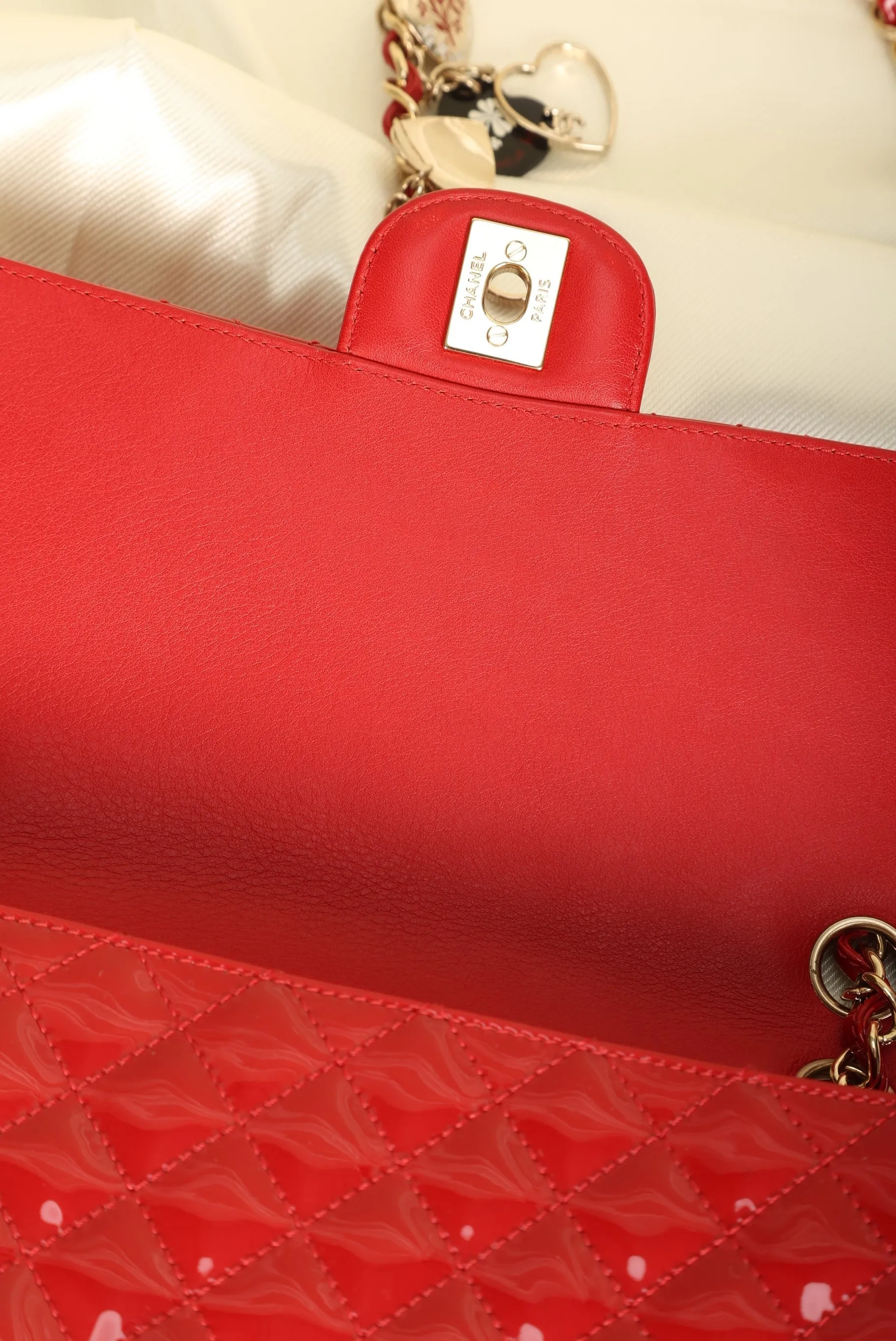 Extremely Rare CL Patent Charm Flap Bag