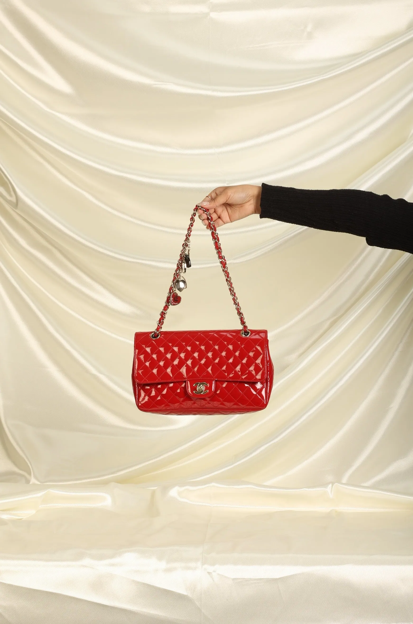 Extremely Rare CL Patent Charm Flap Bag