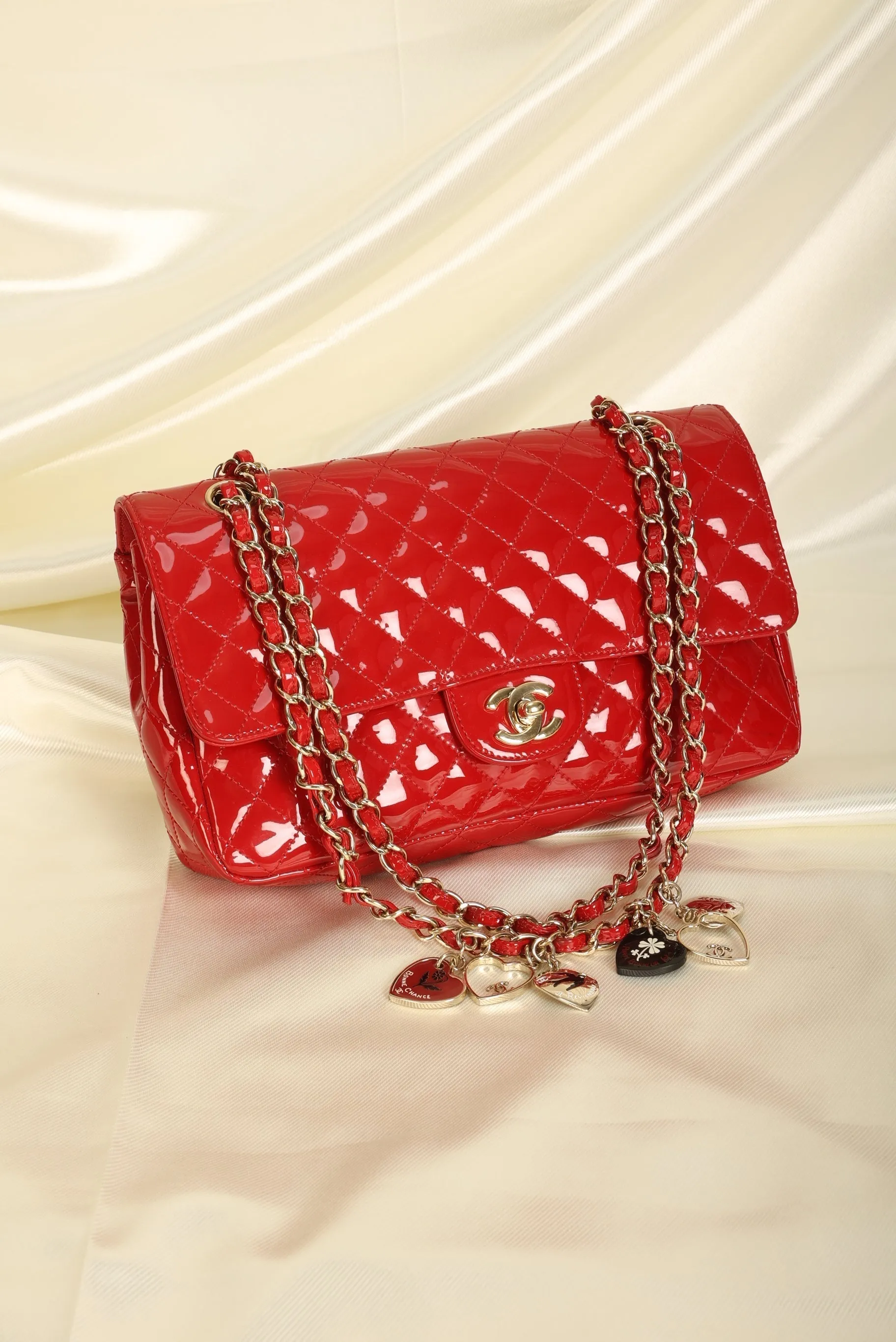 Extremely Rare CL Patent Charm Flap Bag