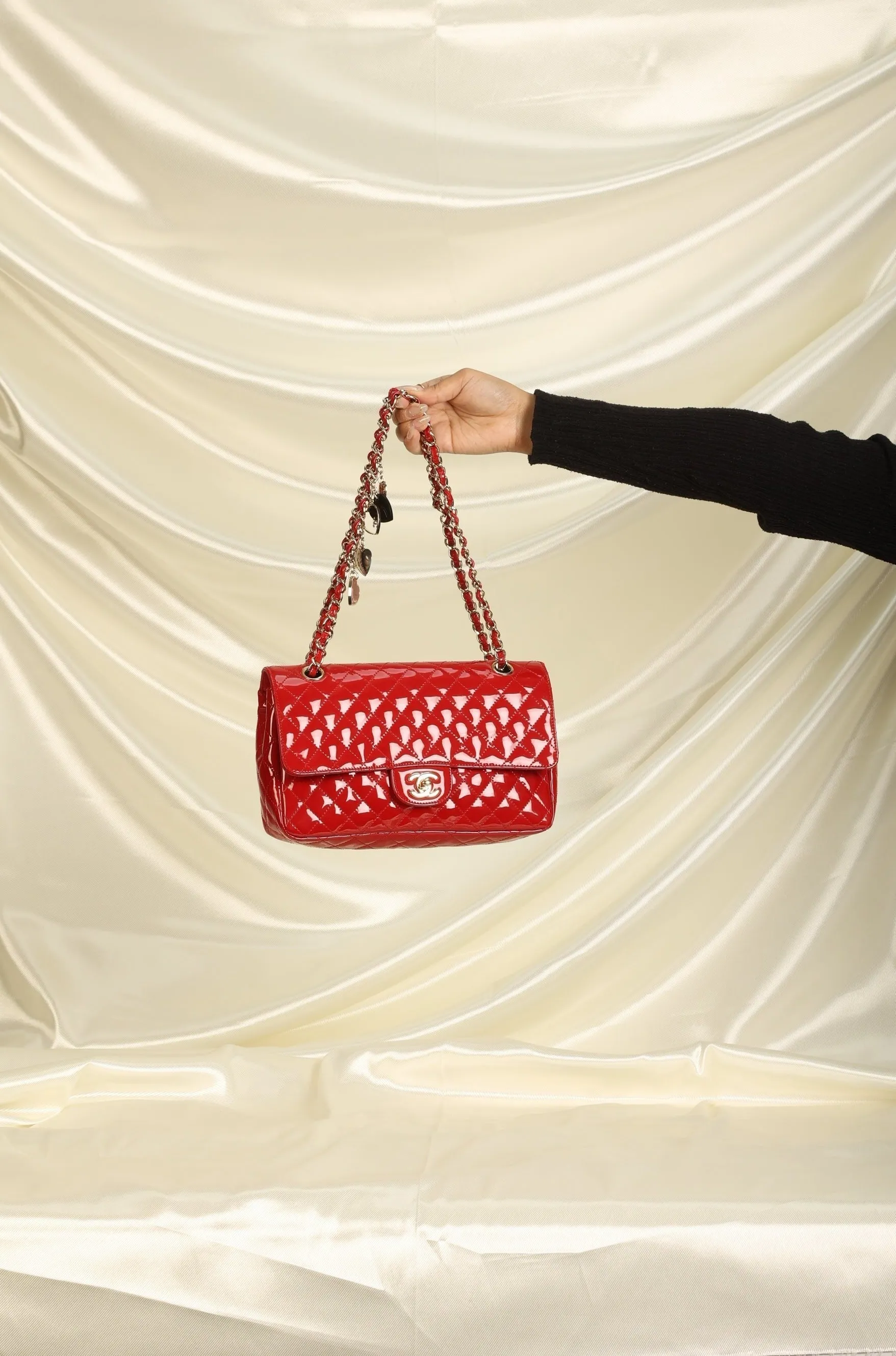 Extremely Rare CL Patent Charm Flap Bag
