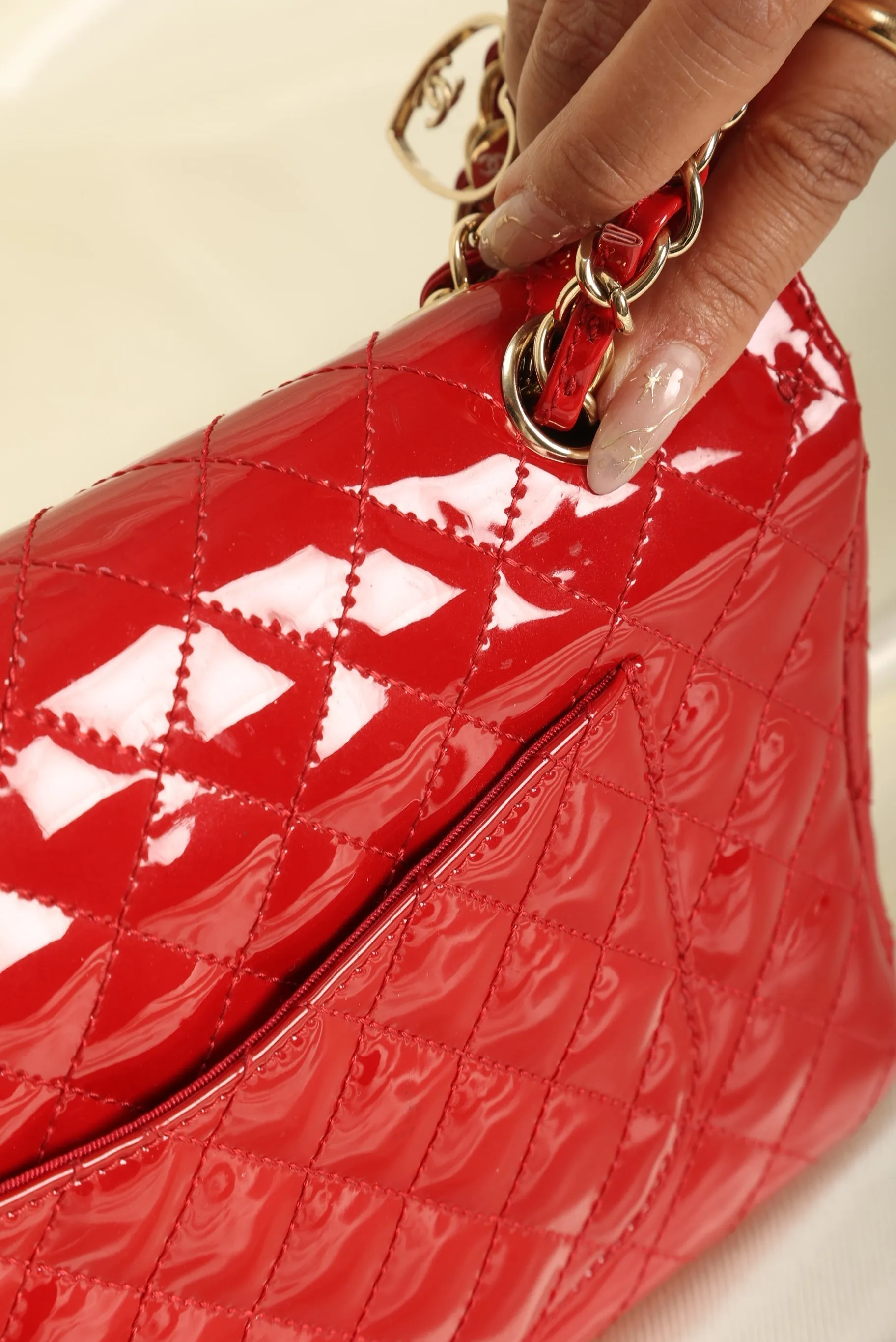 Extremely Rare CL Patent Charm Flap Bag
