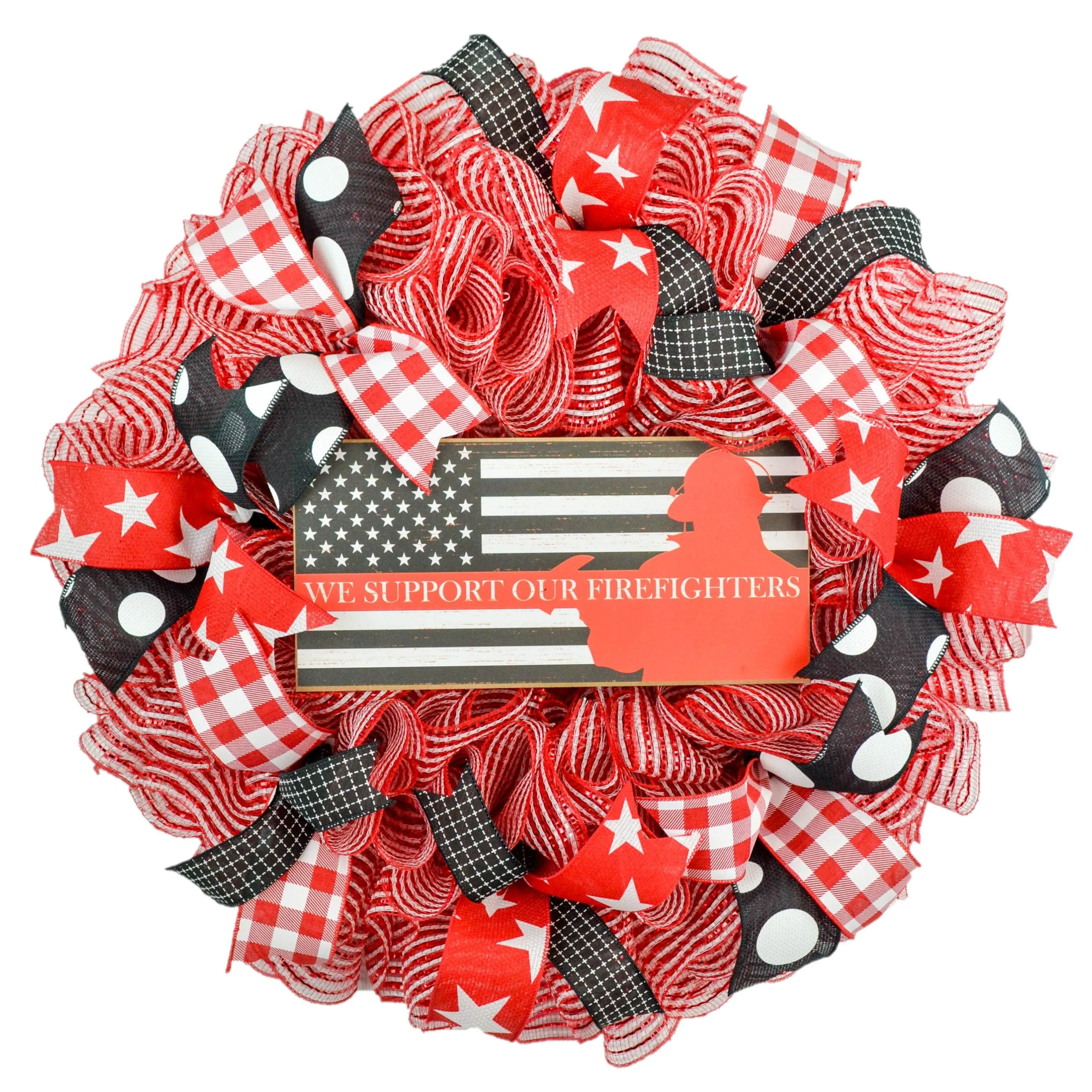 Fireman Firefighter Wreath - Hero Fire Fighter Wife Wreath - Gift for Chief Lieutenant Department