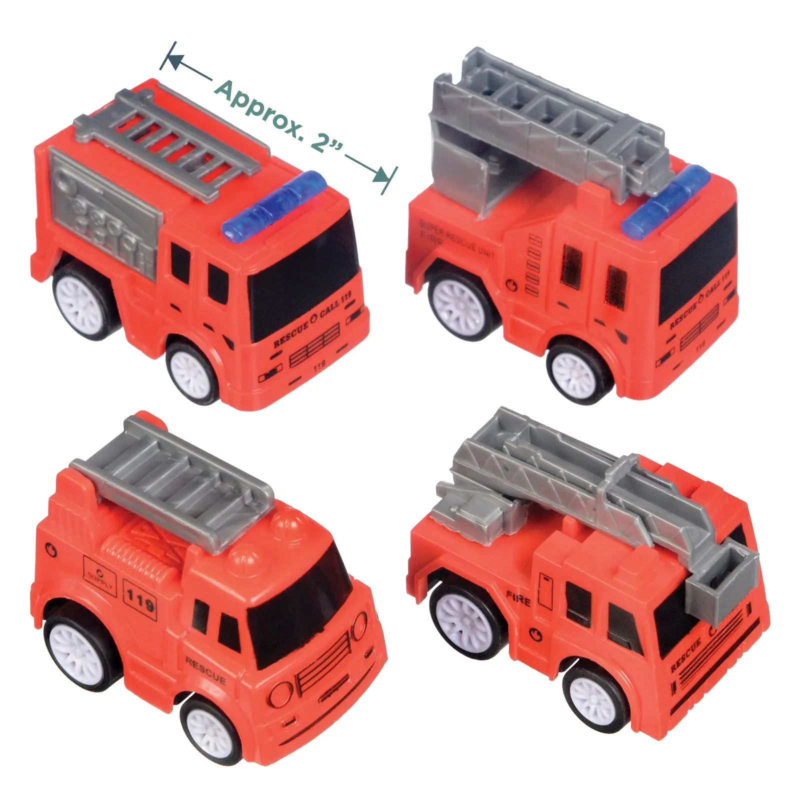 Fireman Party Fire Truck Party Favors and First Responder Blowouts for 8 Guests