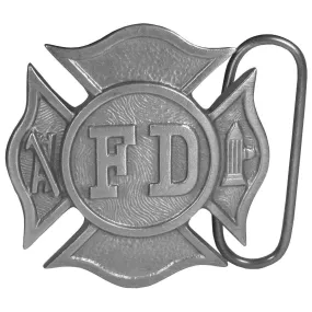 Fireman's Cross Antiqued Belt Buckle