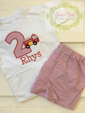 Firetruck Birthday Set